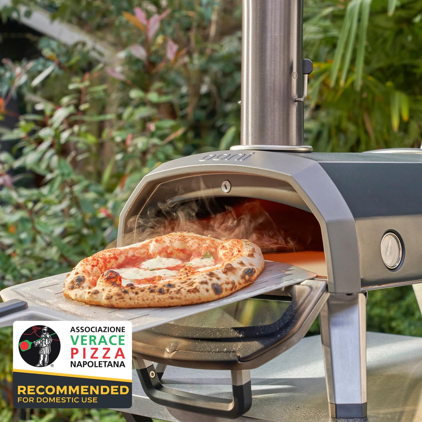 Ooni Karu 2 Multi-Fuel Outdoor Pizza Oven - Wood and Gas Outdoor Pizza Oven with Pizza Stone & Intergrated Thermometer, Pizza Oven Outdoor, Dual Fuel 12 Inch Pizza Maker, Outdoor Cooking Grill
