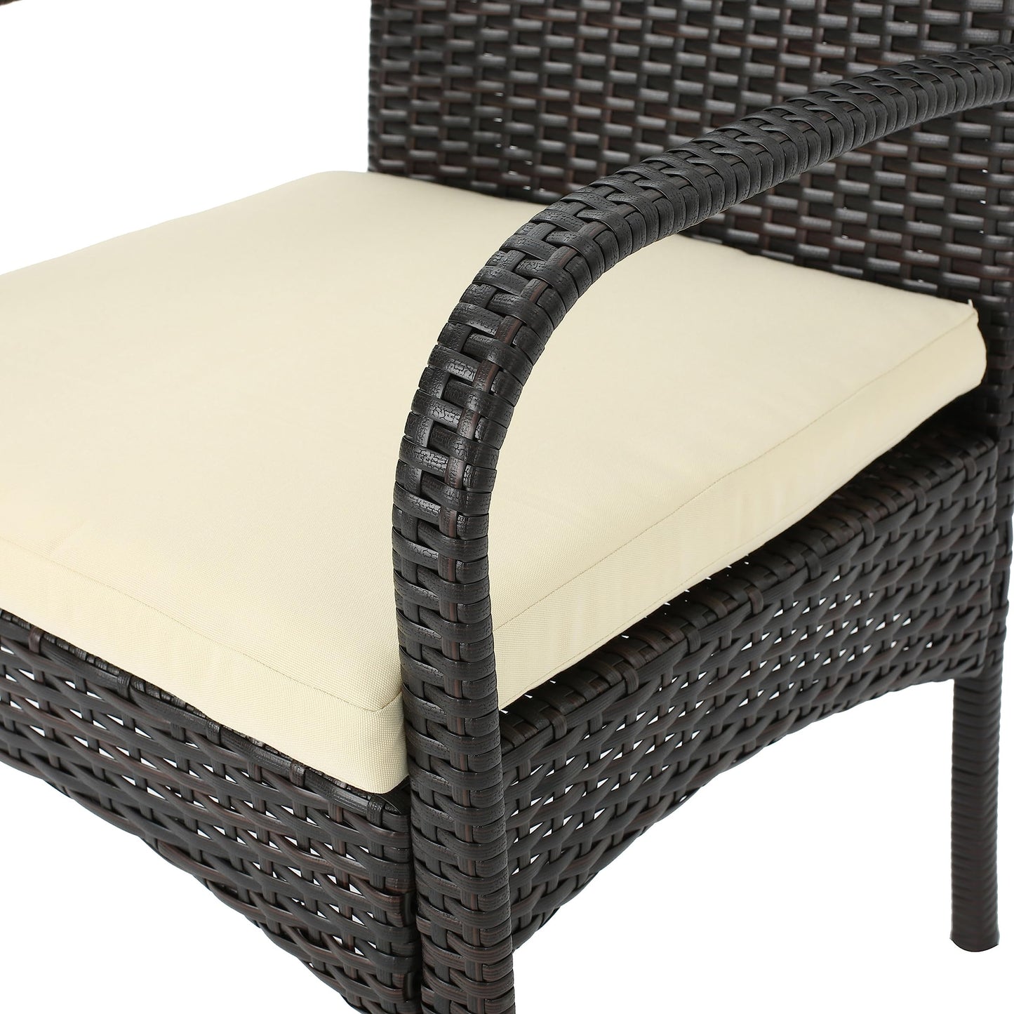 Christopher Knight Home Outdoor 5 Piece Multi-Brown Wicker Dining Set with Cushion