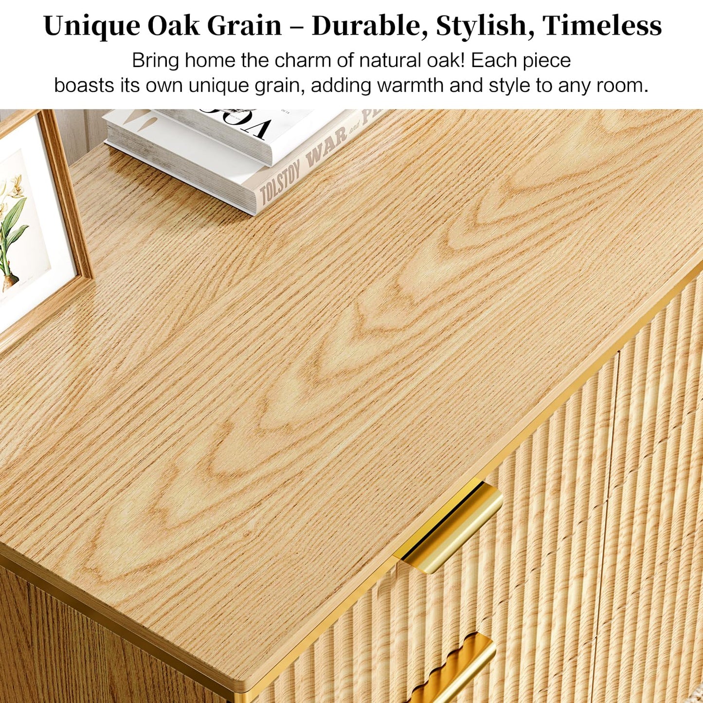 Ieejdn L Shaped Expandable Desk,47" Home Office Desks, Executive, Farmhouse Computer Desk with 6 Drawers File Drawer, Rustic Computer Writing, Oak