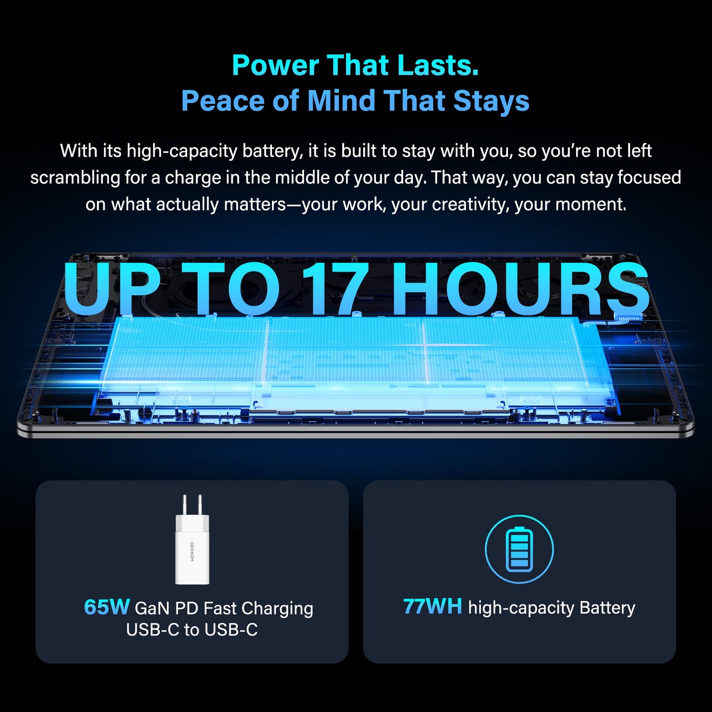 GEEKOM GeekBook X16 Pro 2.8 lbs Laptop, 16" 2.5K 16:10 Laptop Computer, Ultra 5 125H, 32GB LPDDR5x 7500MHz RAM 1TB SSD, Up to 17 Hour, USB4, Fingerprint, DTS:X Ultra Audio, Copilot, Windows 11 Pro