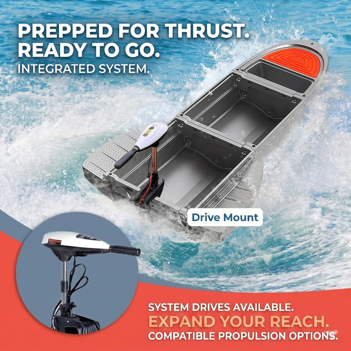 Artigree B1 Portable Boat, Upgraded Pontoon Boat - Modular Fishing Kayak with Integrated Fish Box, 1036 lb Load Capacity, 4-6 Persons - Suitable for Fishing, Rowing, Ferrying, Utility Work (Pro, Gray)