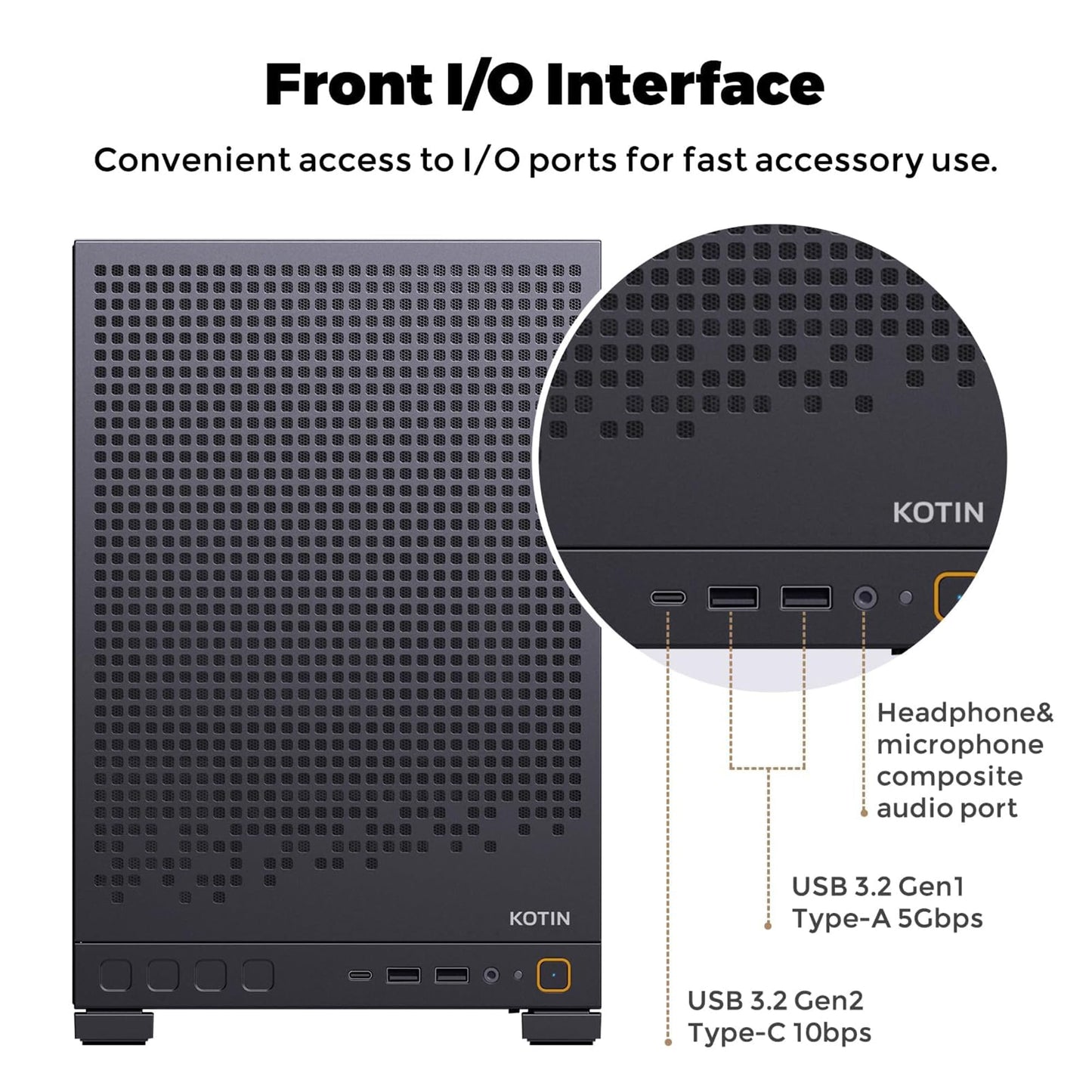 KOTIN Prebuilt Gaming PC Desktop Computer, AMD Ryzen 5 9600X up to 5.4GHz, GeForce RTX 5060 Ti 8GB GDDR7, 16GB DDR5-6000, 1TB PCIe 4.0 NVMe SSD, 650W 80+ Gold PSU, WiFi 7, Windows 11 Home
