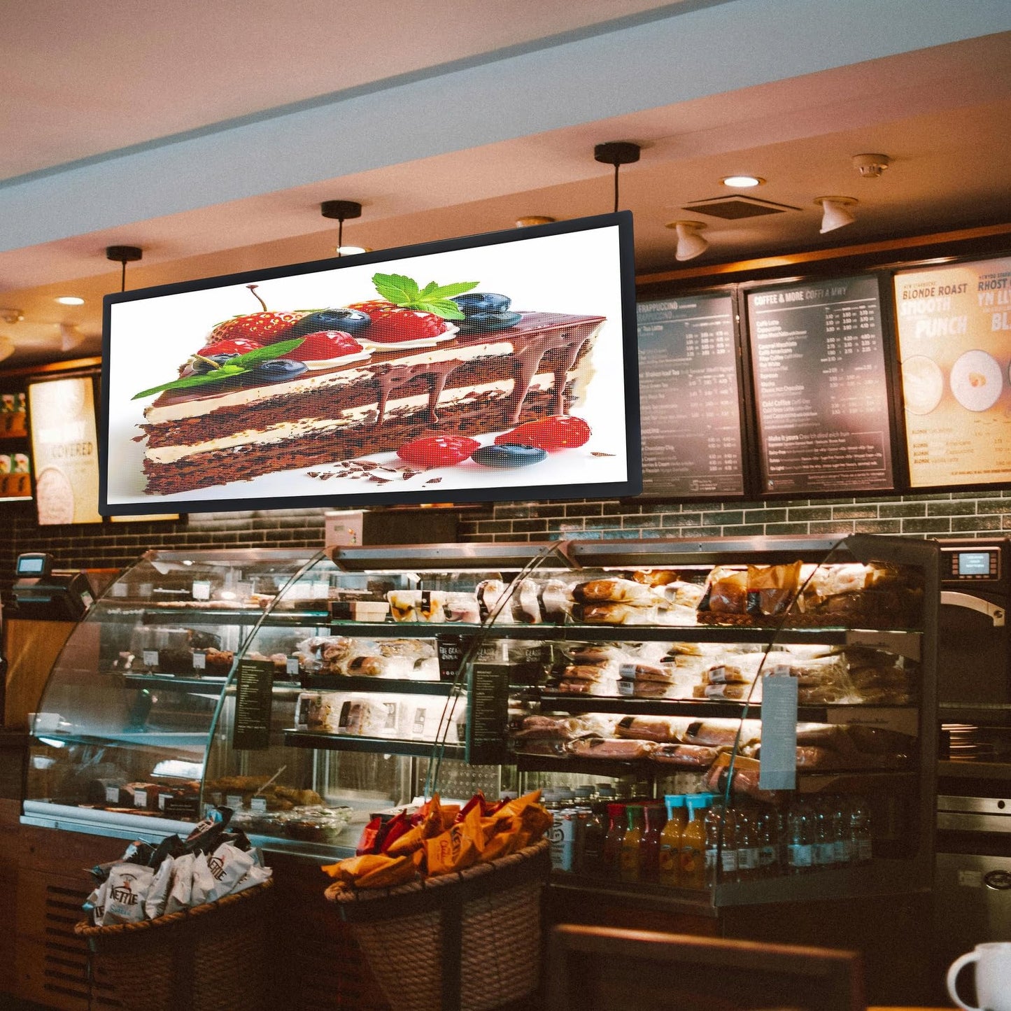 P3 Full Color LED Scrolling Programmable Sign Brightness Adjustable, IP65 Outdoor Digital Message Board, WiFi + USB Control Led Message Signs for Restaurant to Display Text/Images/Video 40''x17''