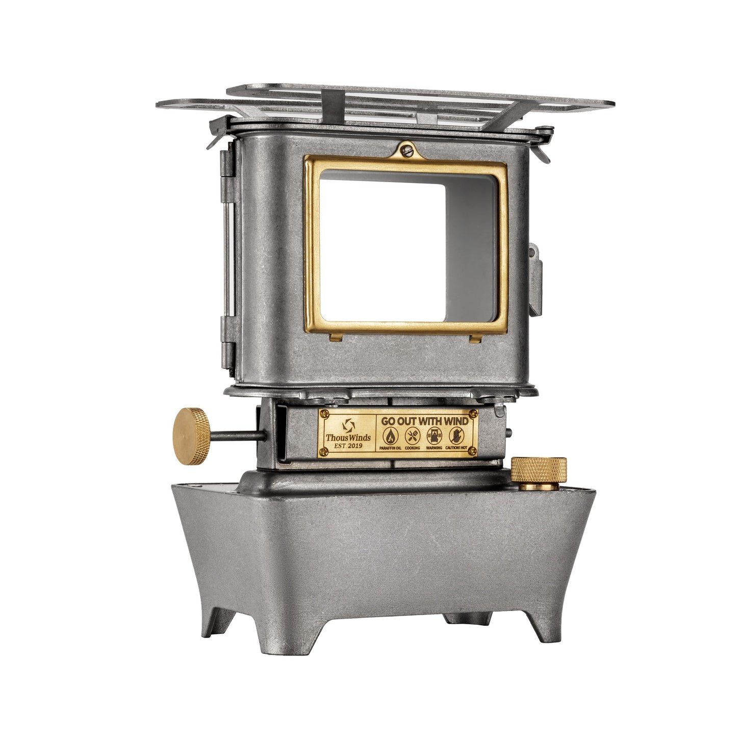 Thous Winds Camping Oil Lantern, Portable Stove, Retro Silver, Model TW6008-V
