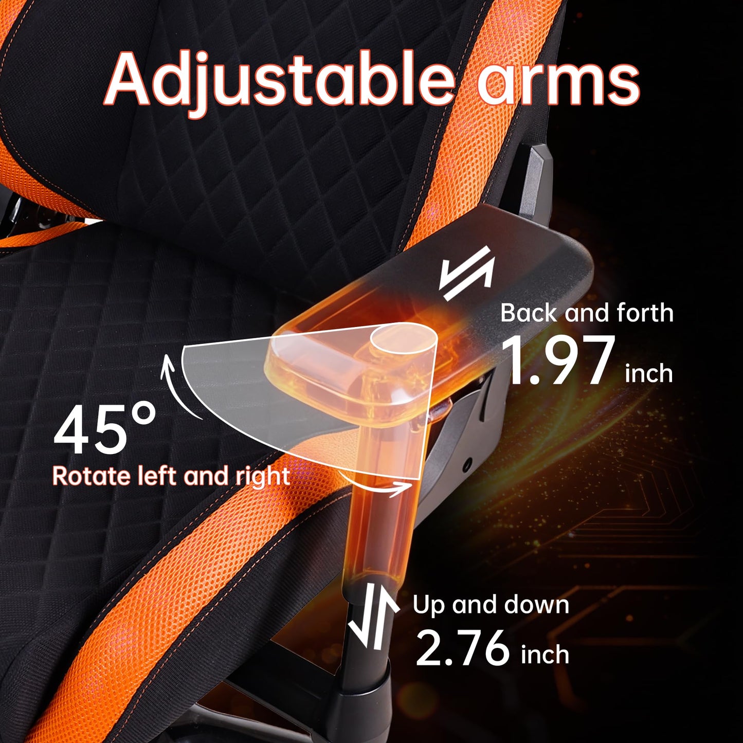 Frassie RGB Gaming Chair with Footrest and LED Lights, High Back Reclining Video Game Chair Ergonomic Computer Gamer Chair with Lumbar Support