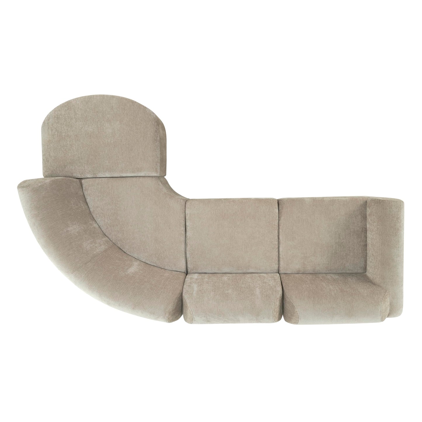 Christopher Knight Home Midel 111" Modular L-Shape Sofa Couch with Chaise Lounge, Modern Boneless Sofa for Living Room, Fabric Upholstered Cloud Couch with Deep Seat, Dark Beige