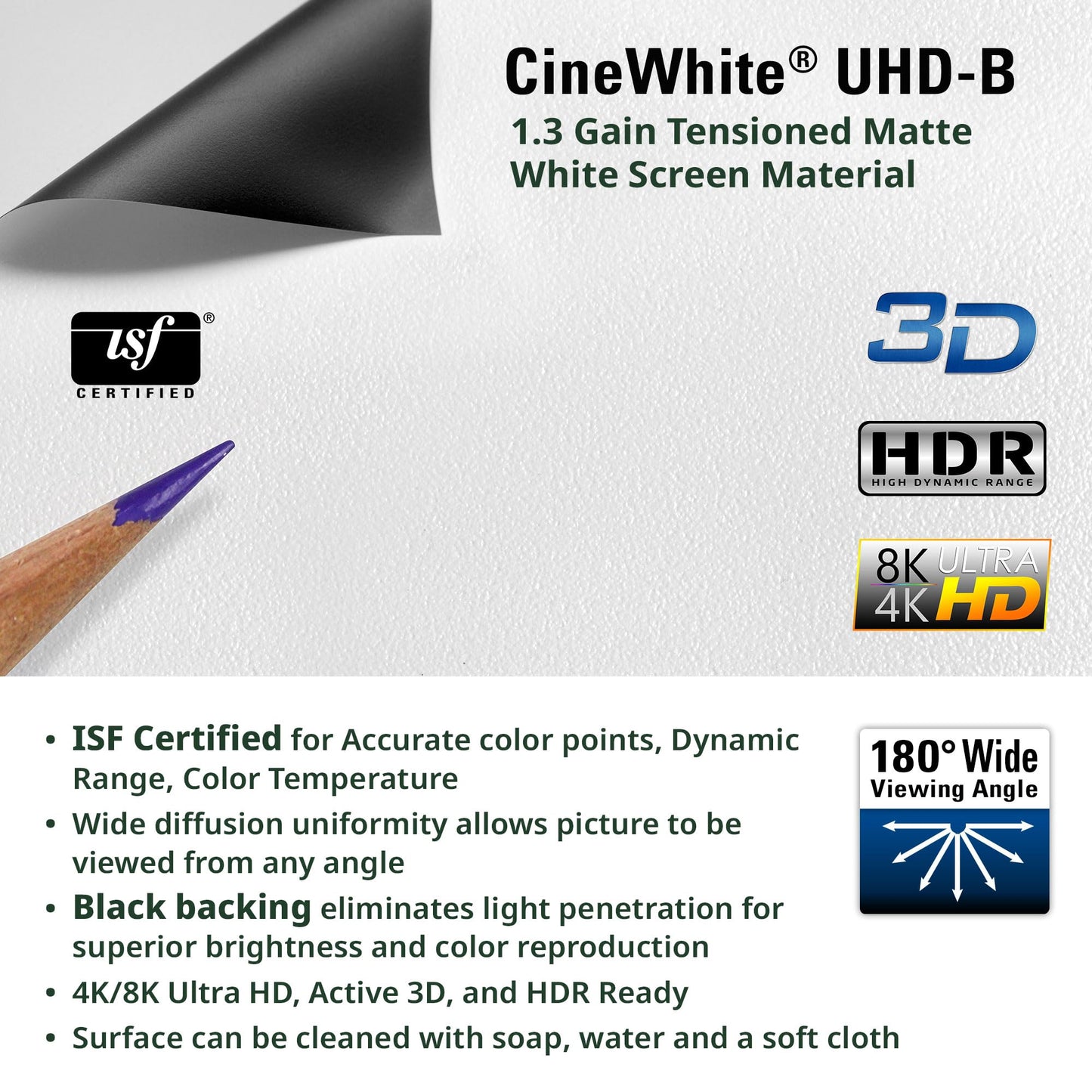 Elite Screens Sable Frame B2 Series 120-Inch 16:9 Projector Screen, Fixed Frame Wall Mounted, 4K/8K UHD & Active 3D, CineWhite UHD-B, ISF Certified, UST Compatible, SB120WH2-X