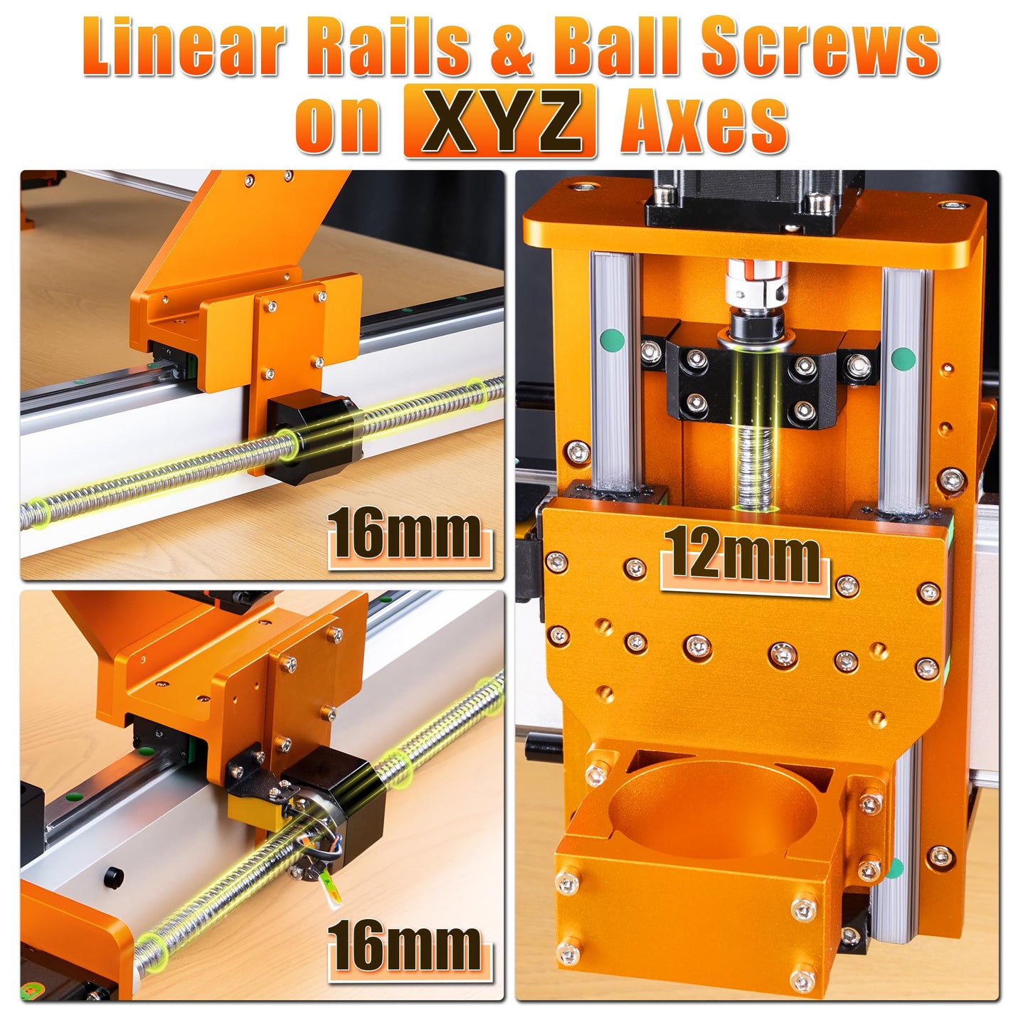 FoxAlien XE-Ultra Core Desktop CNC Router Machine, 17x17in Active Area with NEMA 23 Closed-Loop Stepper Motor, Large Benchtop Engraving & Milling Machine for Wood, Aluminum, Carbon Fiber DIY Projects