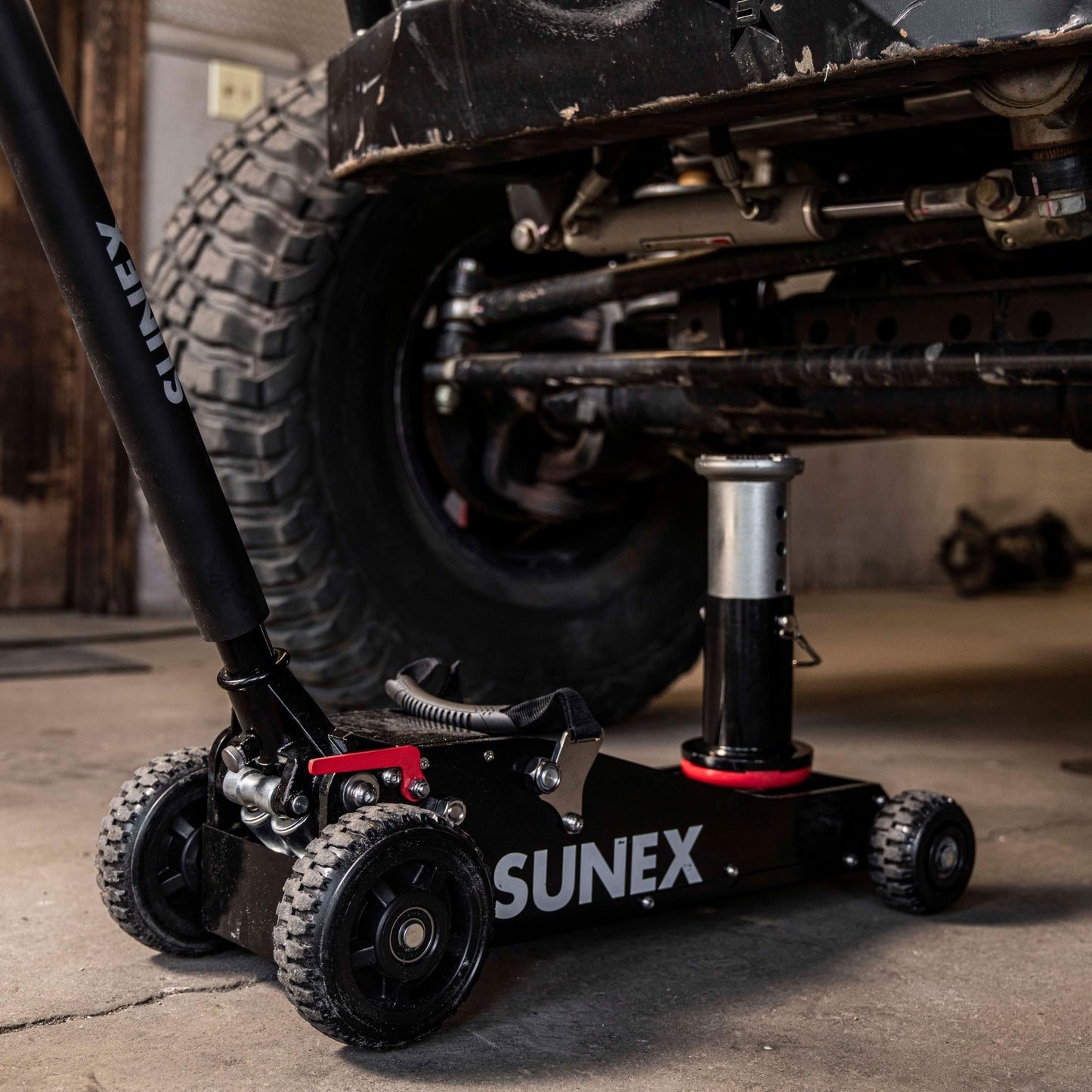 SUNEX Tools 2 Ton Big Wheel Jack, Model 6602RJ