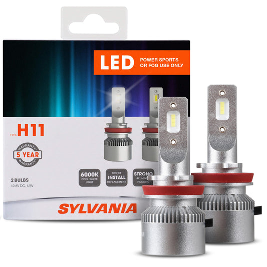 SYLVANIA H11 LED Headlight Bulbs - Off-Road/Fog Lights - Multicolor - Model H11SL.BX2 - 2 Pack