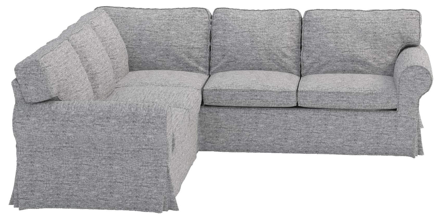 The Thick Cotton Ektorp 2 2 Sofa Cover Replacement Compatible with IKEA Ektorp Corner Or Sectional Sofa Slipcover. (50% Thicker Poly Flax Rust)