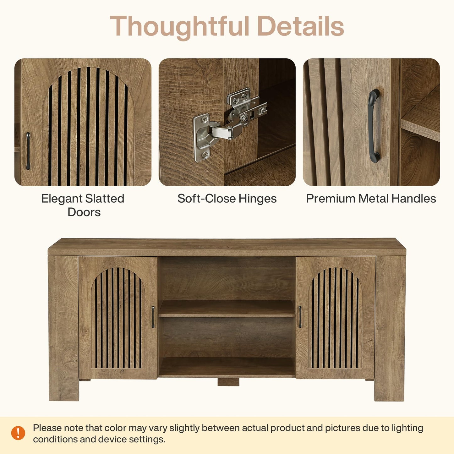 Tribesigns 70.8" Long TV Stand for 65/70/75 Inch TVs, Wood Large Entertainment Center with Storage Cabinets & Shelves, Modern Minimalist TV Console for Living Room, Bedroom, Apartment, Brown