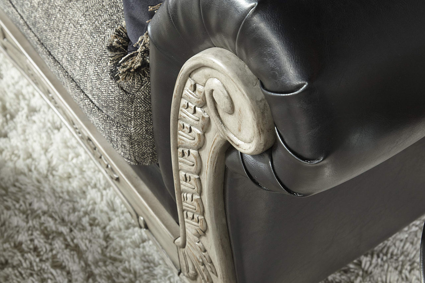 Roundhill Furniture San Marino Sofas, Ebony