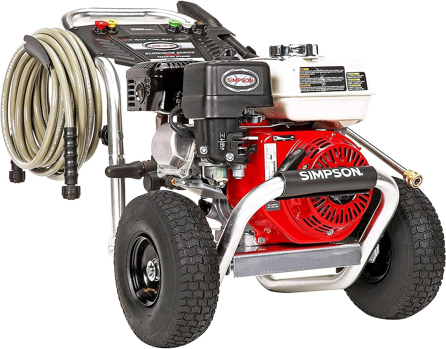 Simpson 3600 PSI Gas Pressure Washer, 2.5 GPM Commercial Power Washer, Cold Water, Honda GX200 Engine, 35' Hose, Aluminum Series, 49-State Compliant (ALH3425)
