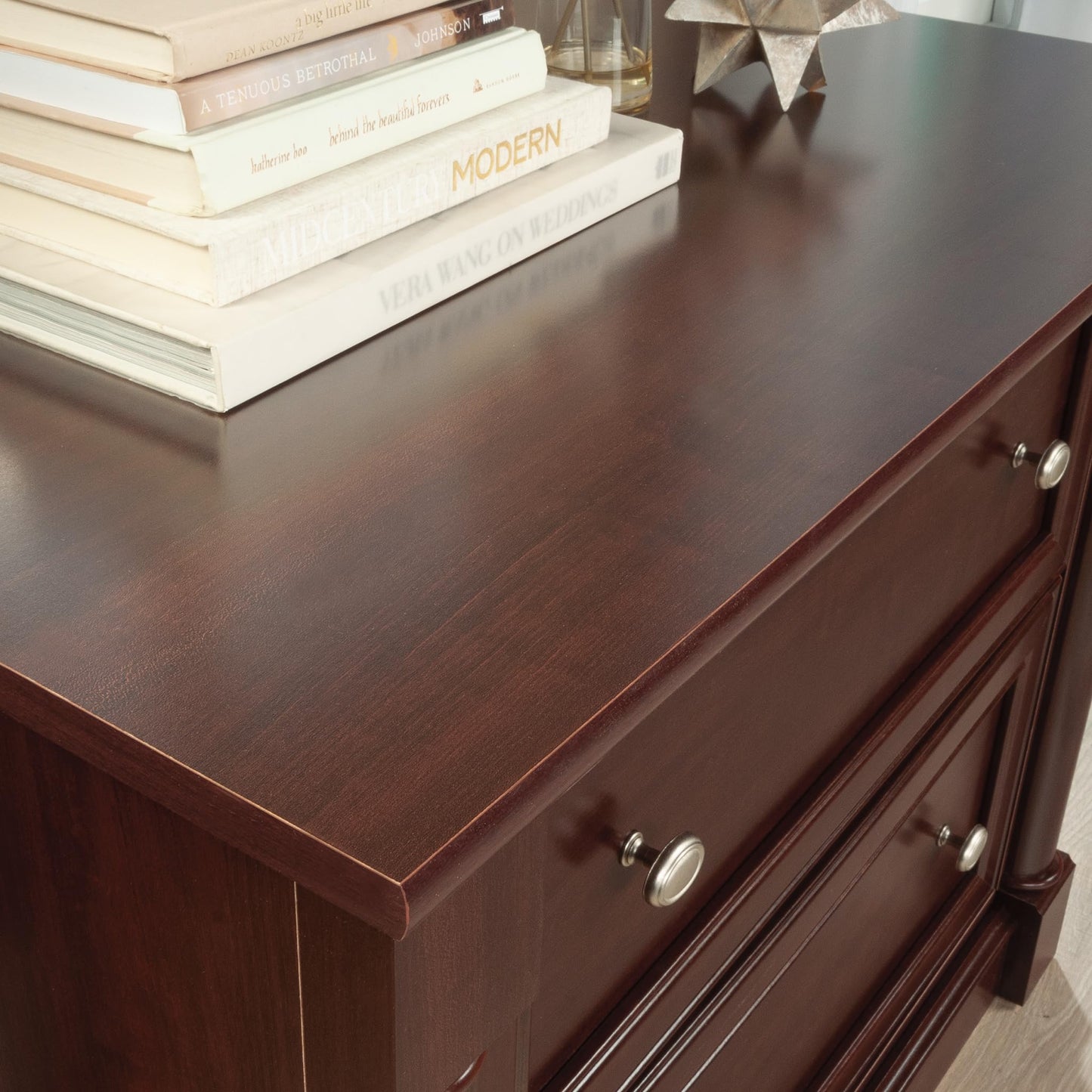 Sauder Palladia File Cabinet with 2 Drawers, Safety Mechanism, Lateral File Cabinet - Select Cherry Finish