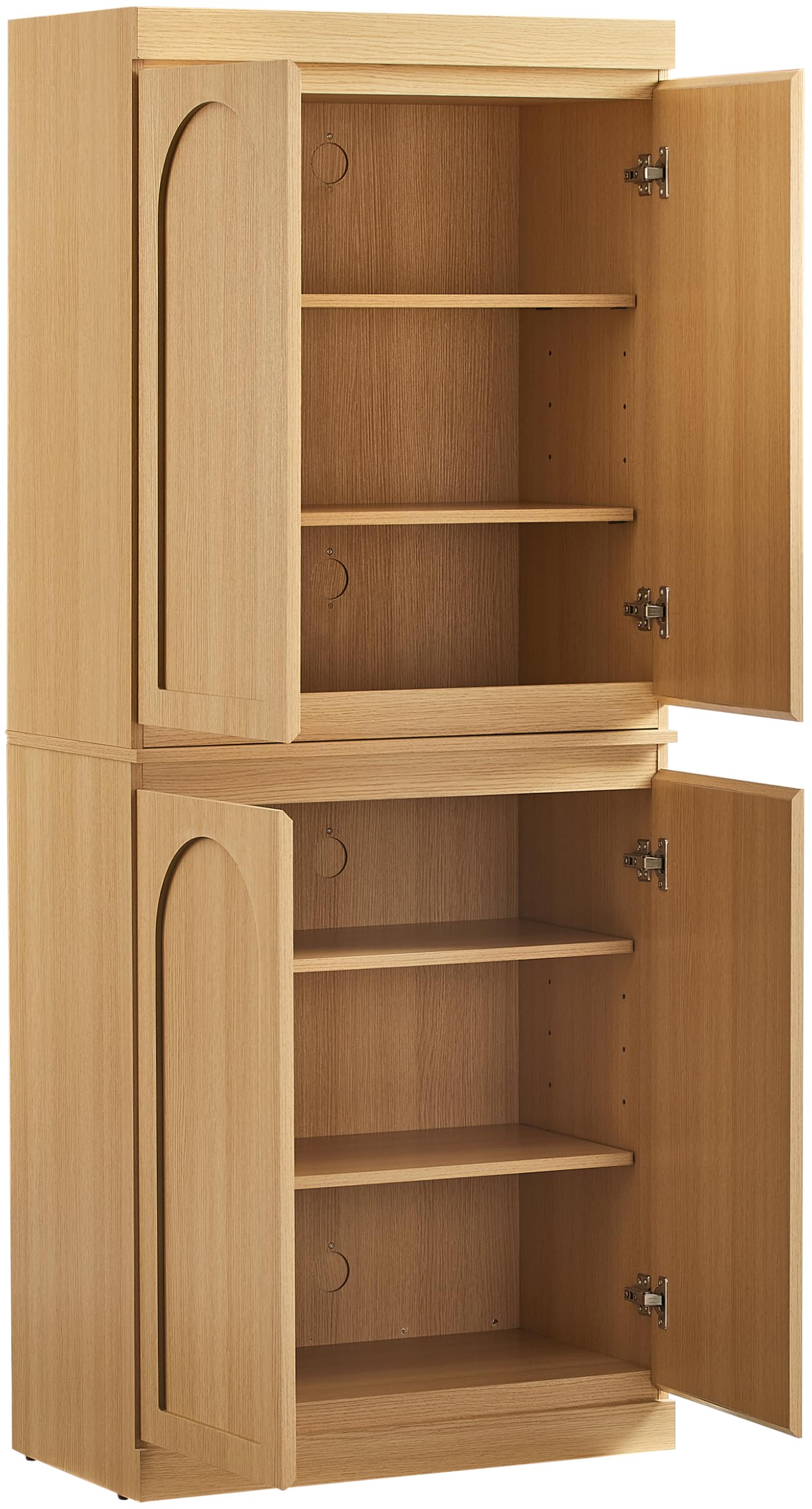 Crosley Furniture Marco Tall Modern Kitchen Pantry Storage Cabinet with Shelves, Dining, Laundry Room, Bathroom, Ash