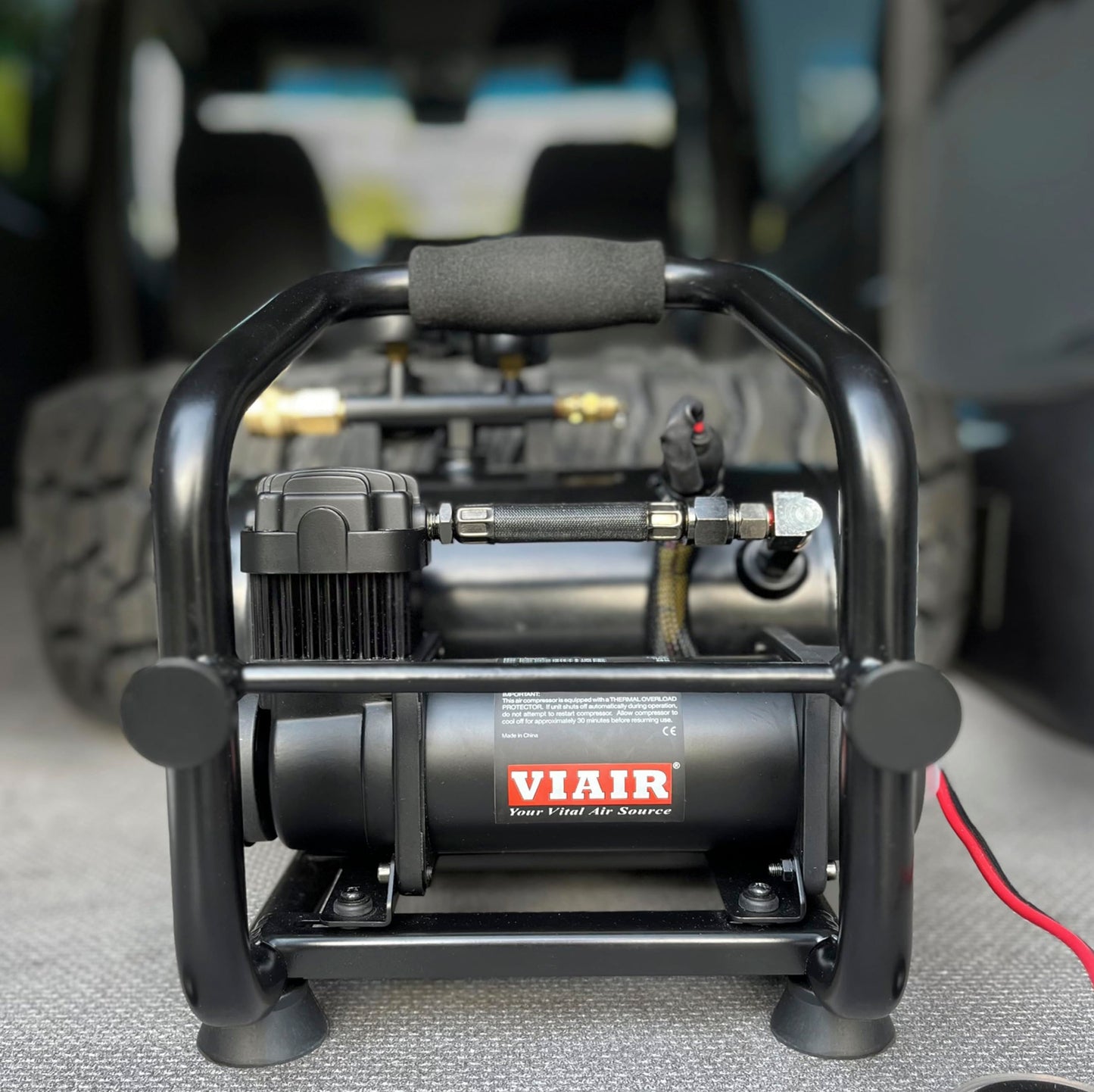 VIAIR 380C Plug-N-Play Compressor, 12V, 1.5 gallon tank, 200 PSI Rated with 7-way Power Access, for nailing, air tools, tire inflation