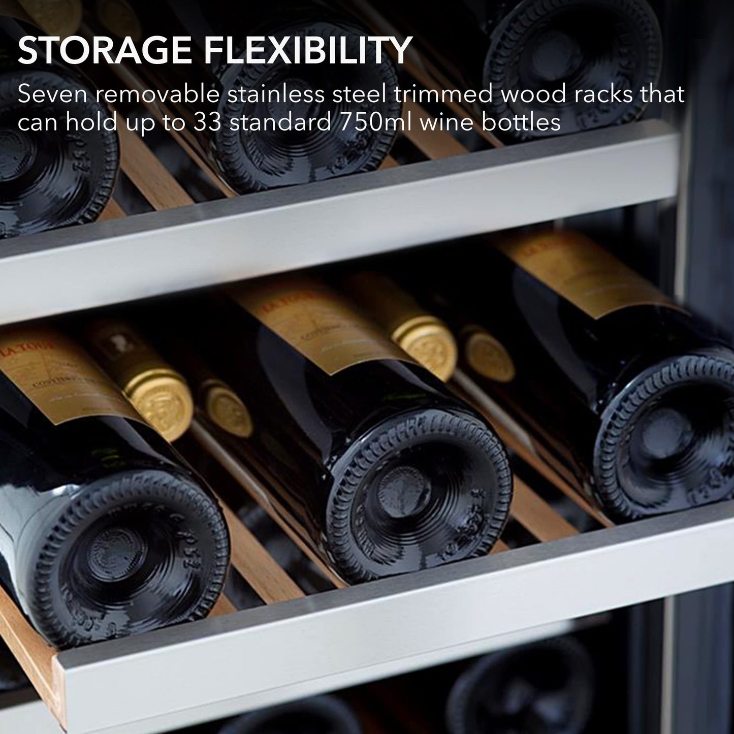 Whynter BWR-33SD 33 Bottle Built-In Wine Refrigerator, Multicolor