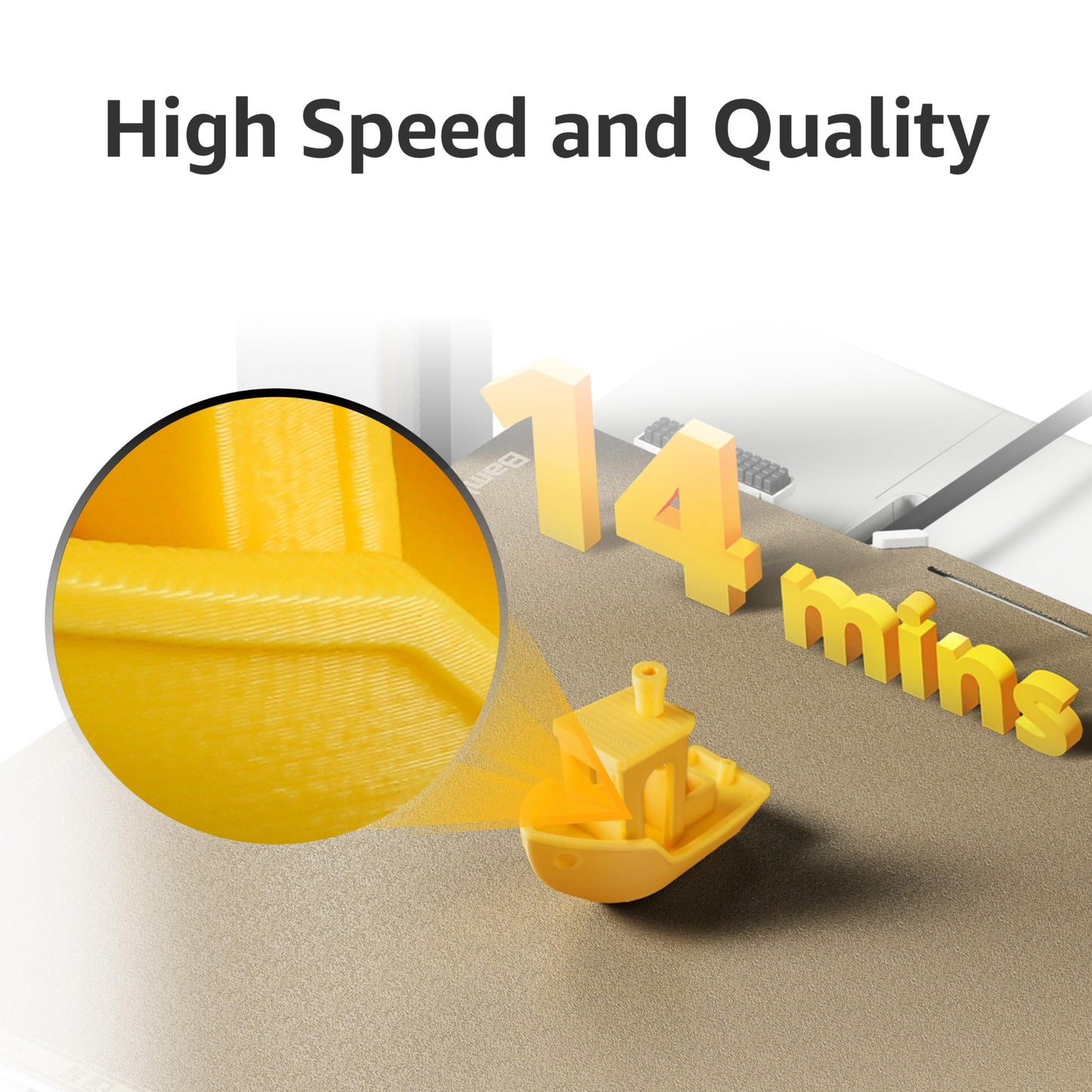 Bambu Lab A1 Combo + LED Lamp Kit, Support Multi-Color 3D Printing, High Speed & Precision, Full-Auto Calibration & Active Flow Rate Compensation, ≤48 dB Quiet FDM 3D Printers