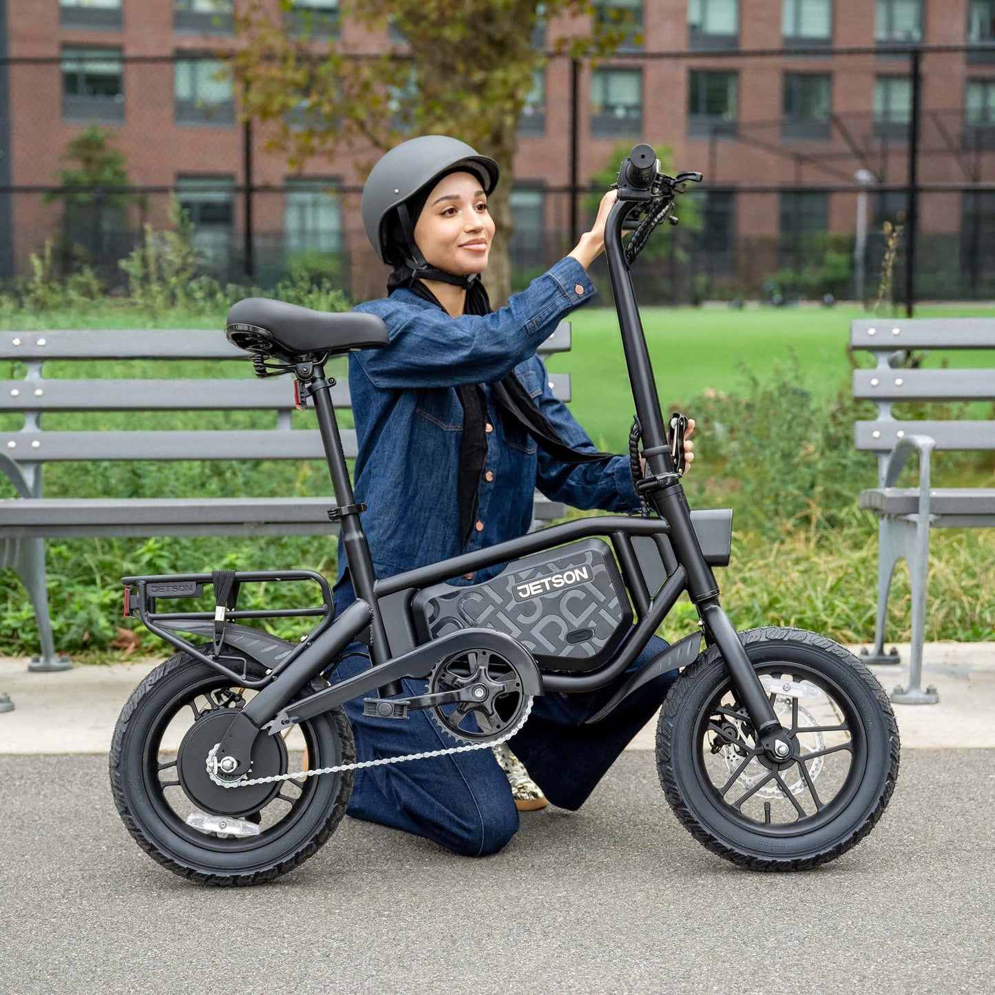 Jetson Bolt Pro Max Electric Bike, Portable Electric Bike with Carry Handles, Folding Design, and Twist Throttle, Up to 15.5 Mph, 14-Inch Tires, Age 12+