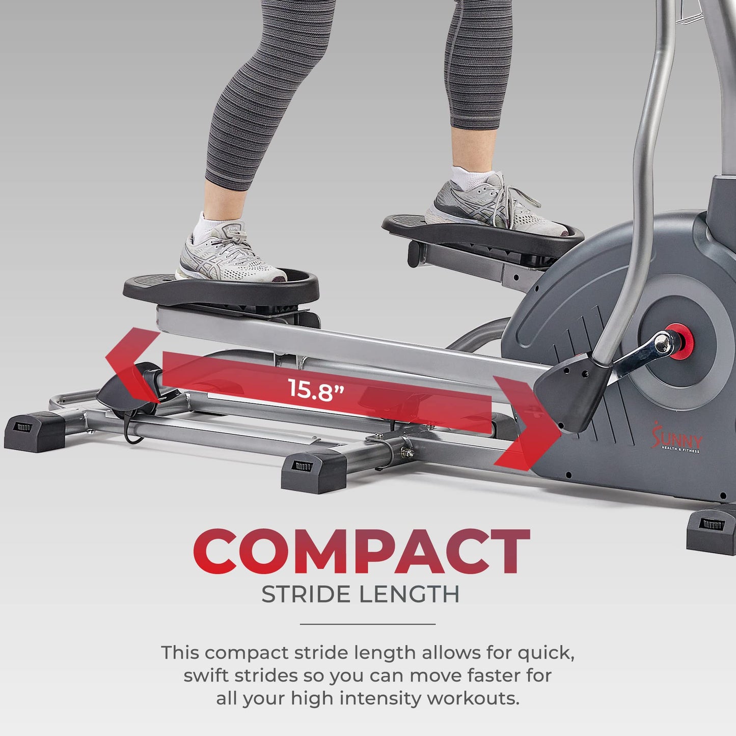 Sunny Health & Fitness Elite SMART Elliptical Cross Trainer with 12-Level Resistance, Extended Stride Length & Exclusive SunnyFit® App Enhanced Bluetooth Connectivity - SF-E320048
