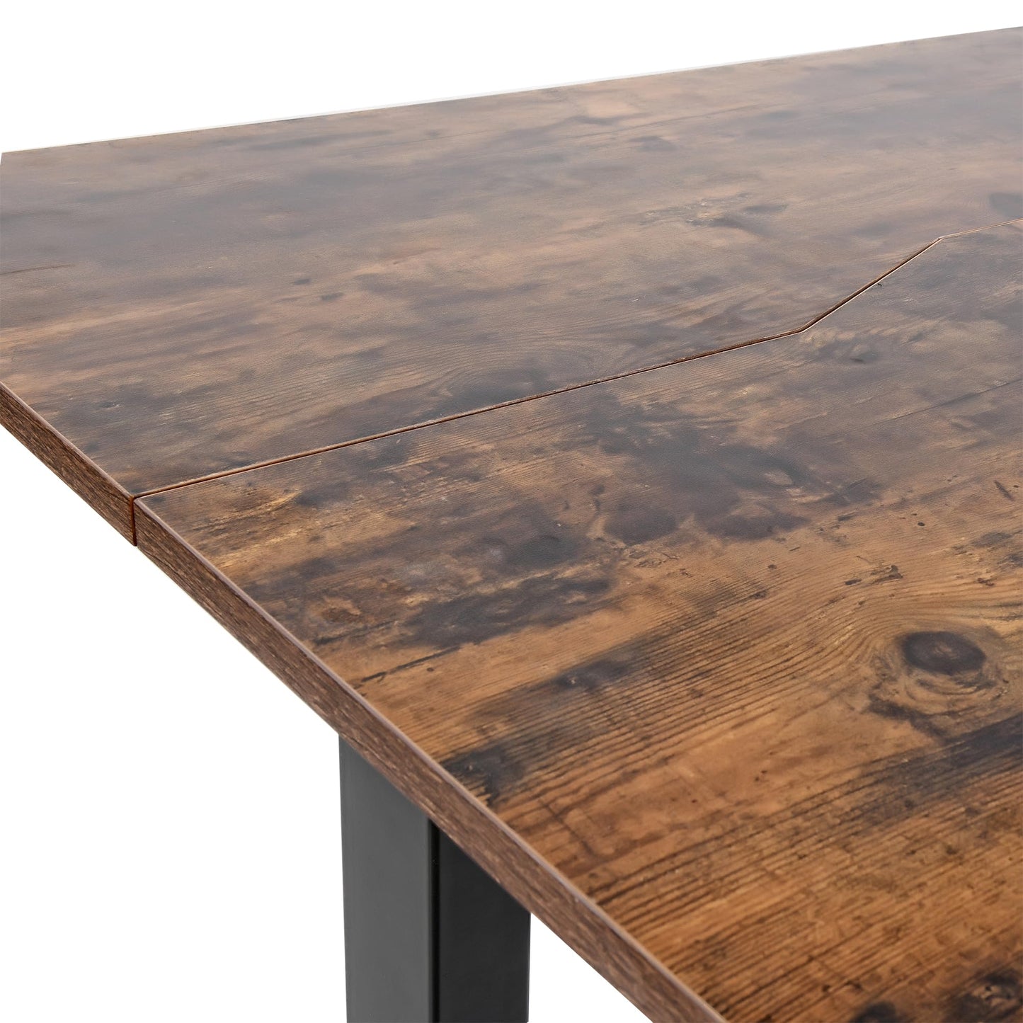 SuperHandy Standing Desk Adjustable Height (48'' x 30''), 3 Memory Presets - Large Electric Sit-Stand Adjustable Height up to 49'' - Rustic Wood