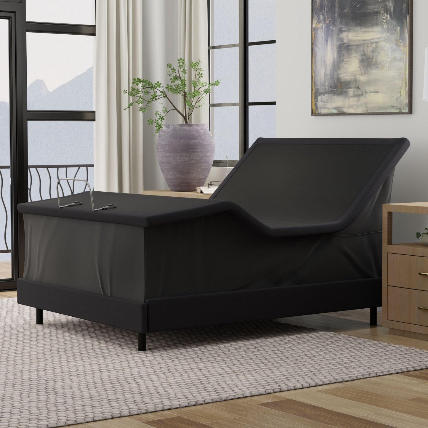 Hi Low Medical Adjustable Bed, Massaging with Voice Command (Queen)