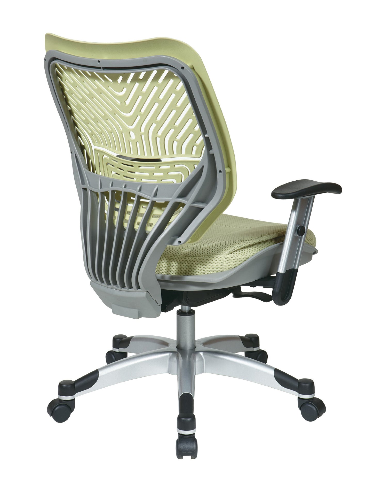 Space Seating 86 REVV Series Self-Adjusting SpaceFlex Back Office Desk Chair with Lumbar Support and Padded Mesh Seat, Kiwi