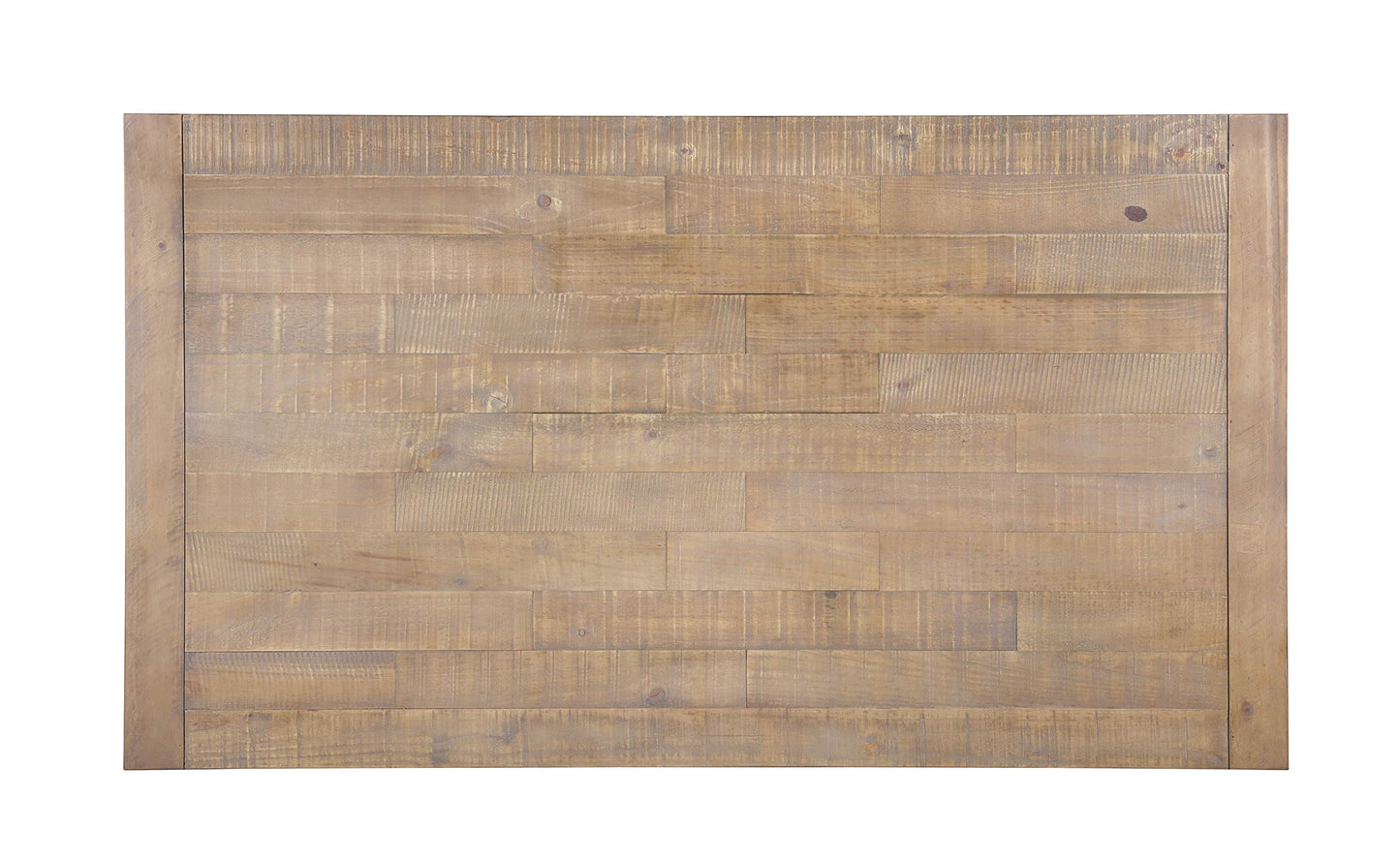Prato Two-Tone Finish Wood Dining Table, Antique White and Distressed Oak