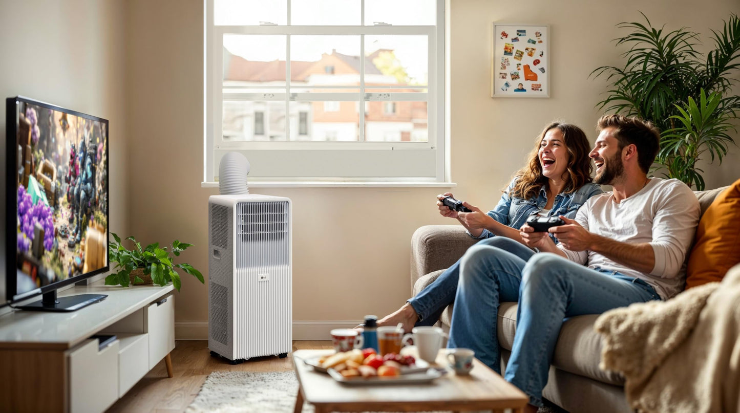 LG 8000 BTU (DOE) / (11000 ASHRAE) Portable Air Conditioner Cools 350 Sqft Easy Install, Remote Control, Washable Filter Eco-friendly AC Unit, White LP0825WFR