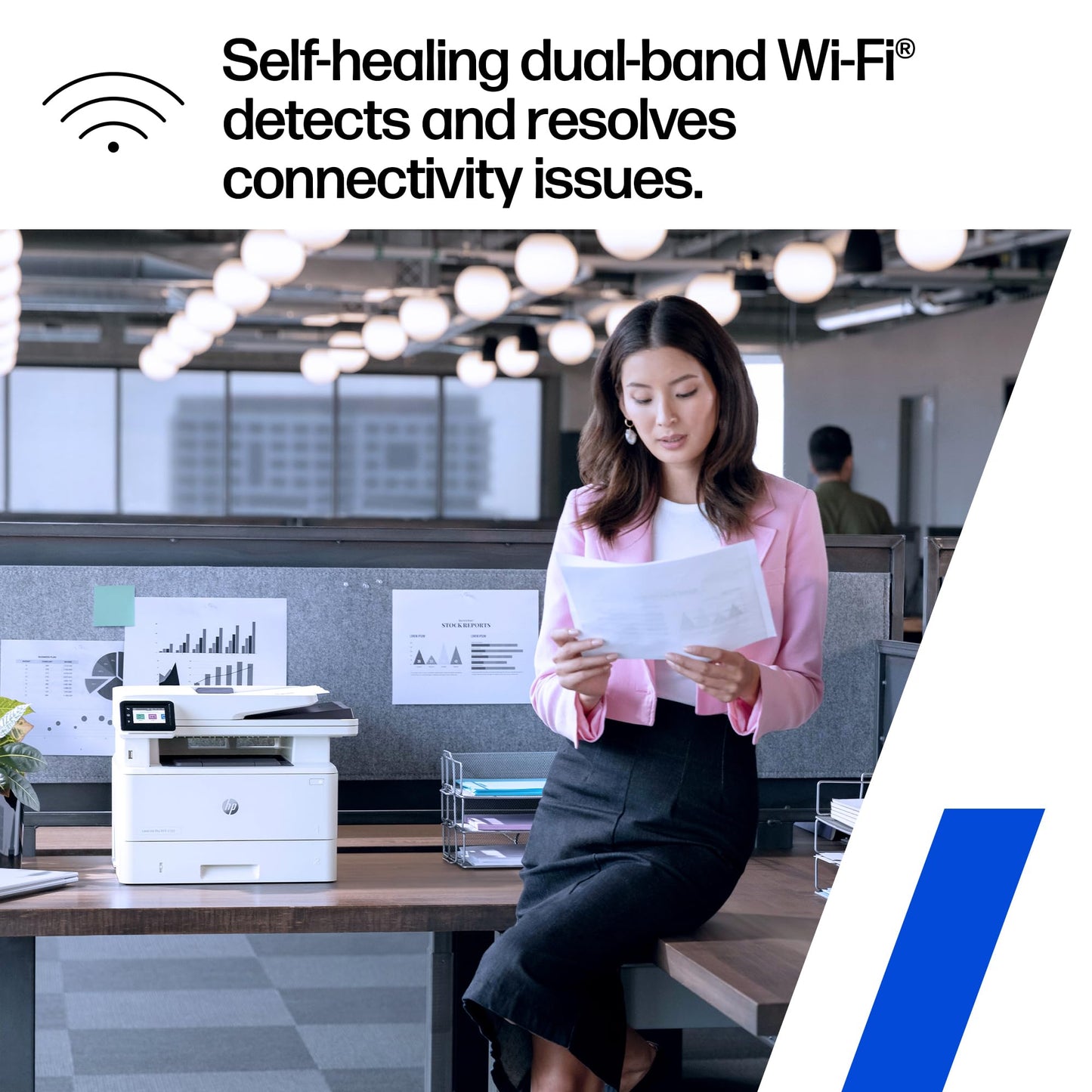 HP Laserjet Pro MFP 4101fdw Wireless Black & White All-in-One Laser Printer, Scanner, Copier, Fax, Best-for-Office (2Z619F)