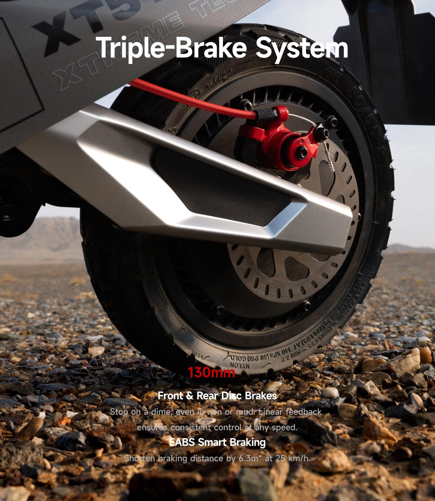NAVEE XT5 Pro Electric Scooter, 30 mph Speed, 46.6 Miles Range, 2200W 2000W 1200W 1000W Motor, Dual Damping Arm Suspension & Disc Brake, Fast Charging, Adults Teens, 12" Off-Road Tires, Heavy Duty