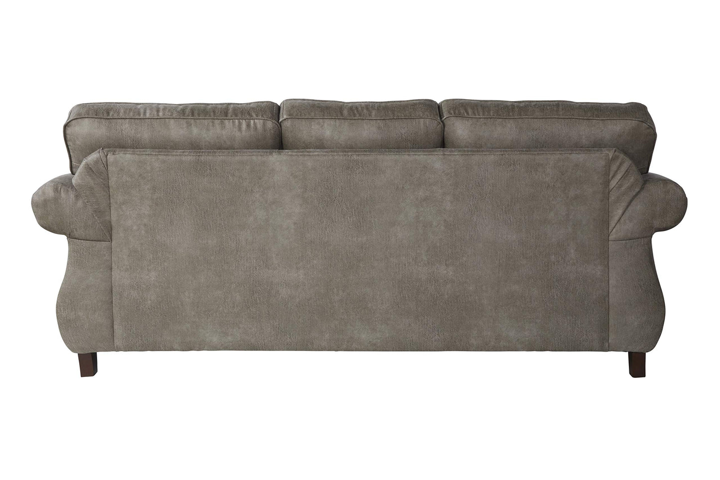 Roundhill Furniture Leinster Fabric Upholstered Nailhead 3-Piece Livingroom Set, Sofa, Loveseat, and Chair Set in Stone Gray