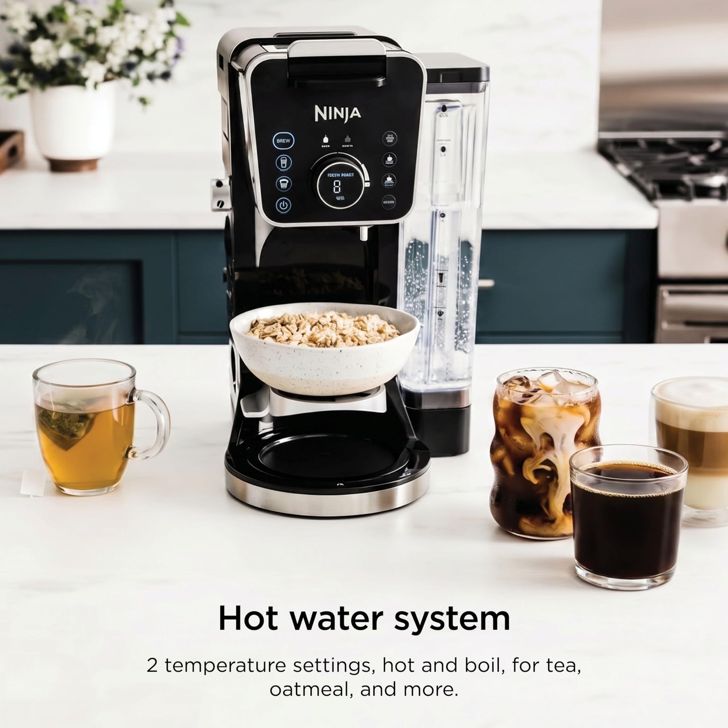 Ninja Specialty Drip Coffee Maker | DualBrew™ Pro Specialty Coffee Machine w/Frother, Permanent Filter | Brew w/Pods & Grounds, K Cups Compatible | 4 Brew Styles, 13 Cup to Pot Sizes | Black CFP307