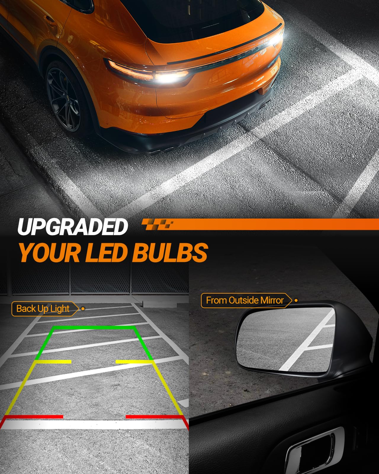 SEALIGHT 921 LED Bulb 6000K White Tail Light, 1200% Bright, for 912 906 904 902 922 Models, 2PCS