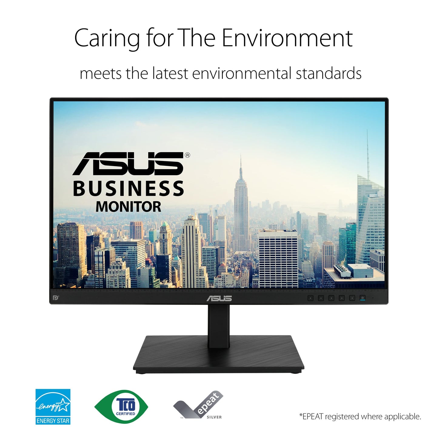 ASUS 24" 1080P Multi-Touch Monitor (BE24ECSBT) - Full HD, IPS, 10-Point Touch, IPS, Eye Care, USB-C with Power Delivery, HDMI, DisplayPort Daisy Chain, Height Adjustable, VESA Wall Mountable