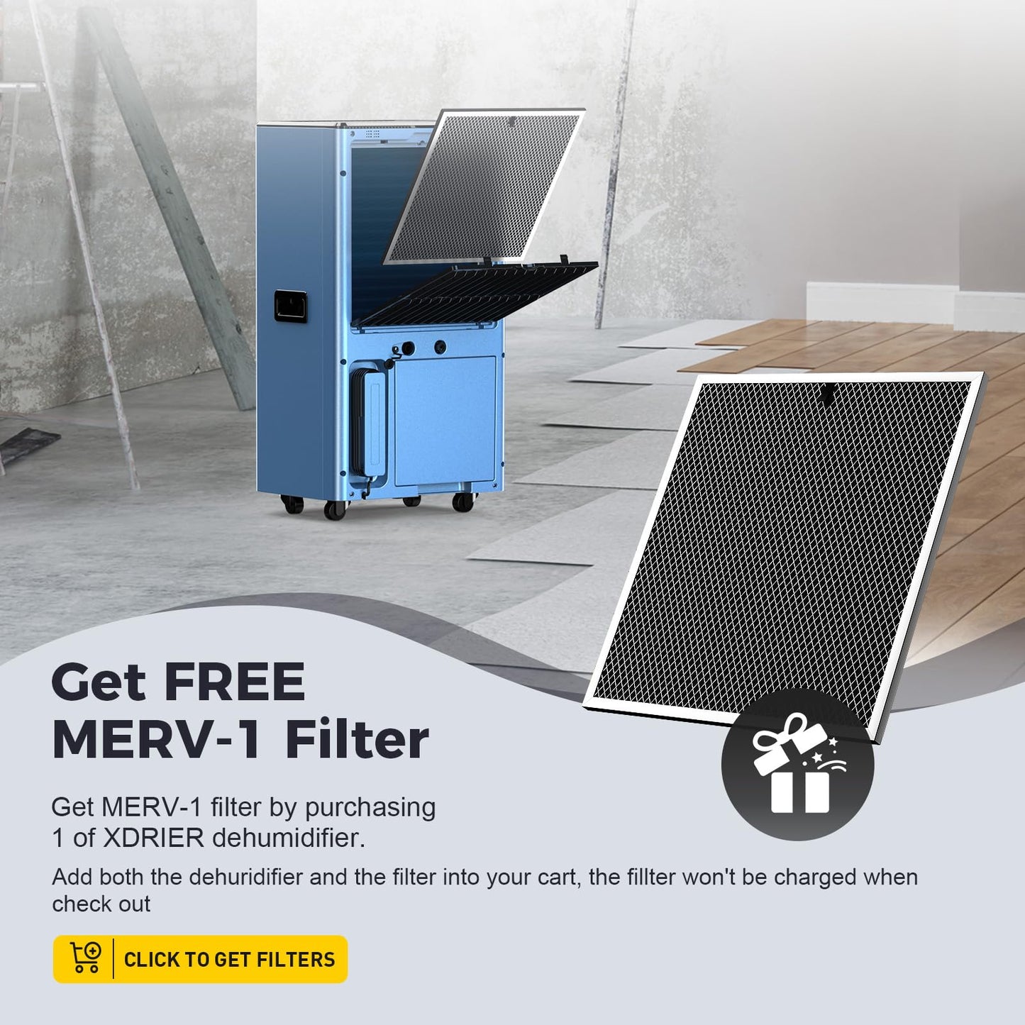 XDRIER 198 PPD Commercial Dehumidifier with Pump & Drain Hose, LGR Technology, Auto Defrost, for Basements, Large Rooms, Warehouses & Storage Areas, 5-Year Coverage