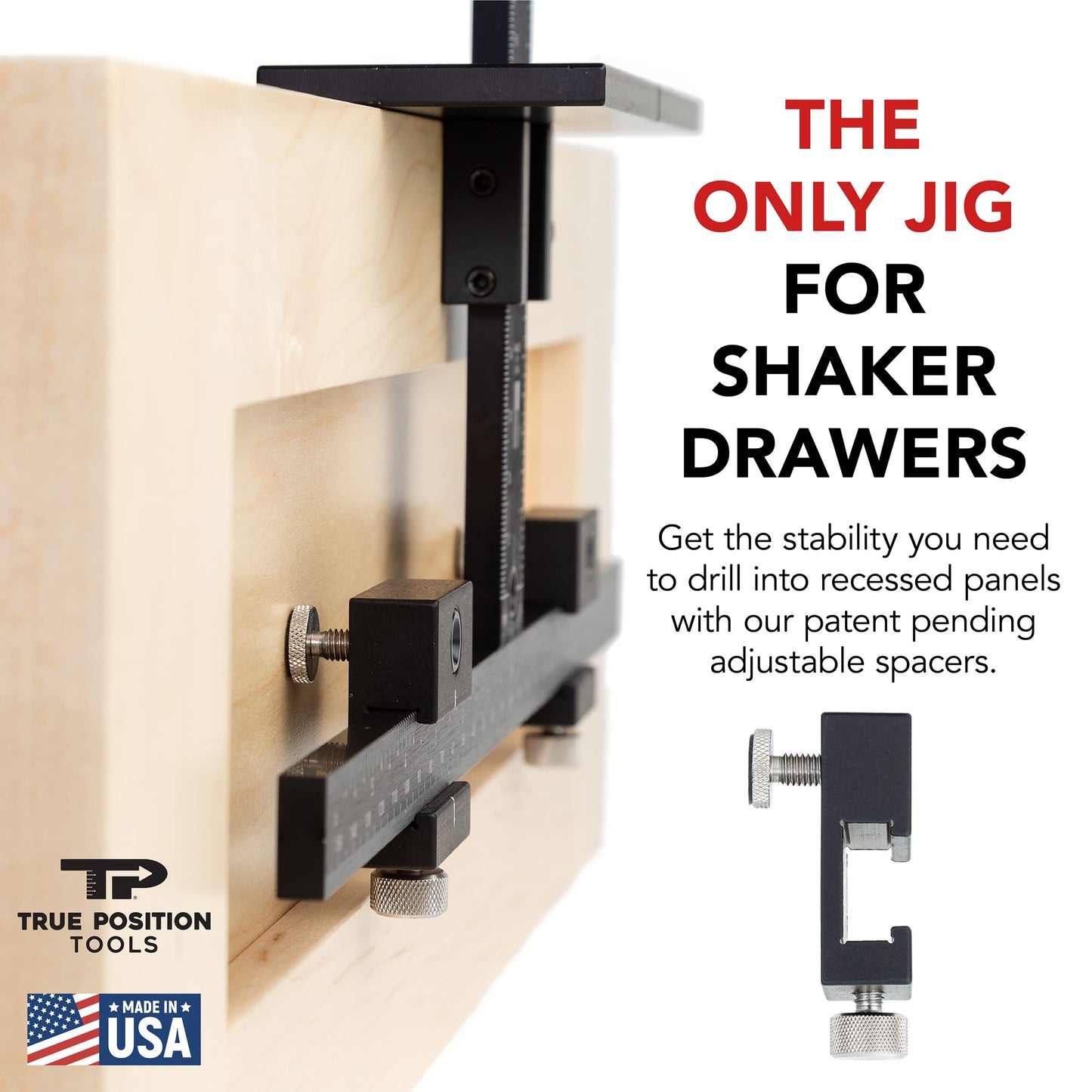 The Original Cabinet Hardware Jig - Made in USA - Most Accurate Tool for Knobs and Pulls - Hand Calibrated by True Position Tools