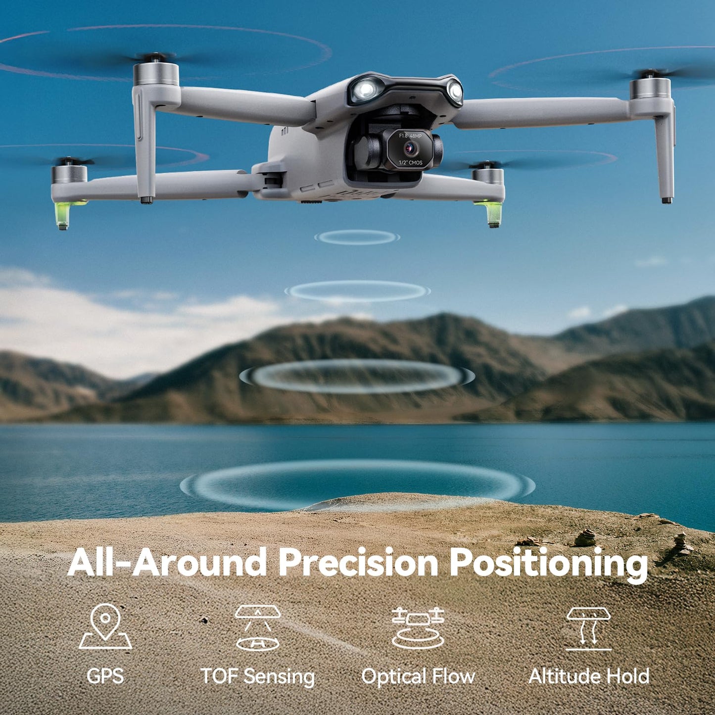 Ruko F11PRO 2 Plus Drones with Camera for Adults, 48MP 8K Photo, 3-Axis Gimbal Stabilizer, 74 Mins Flight Time (2 Batteries), 20,000ft Transmission, Beginner-Friendly Tech Gift