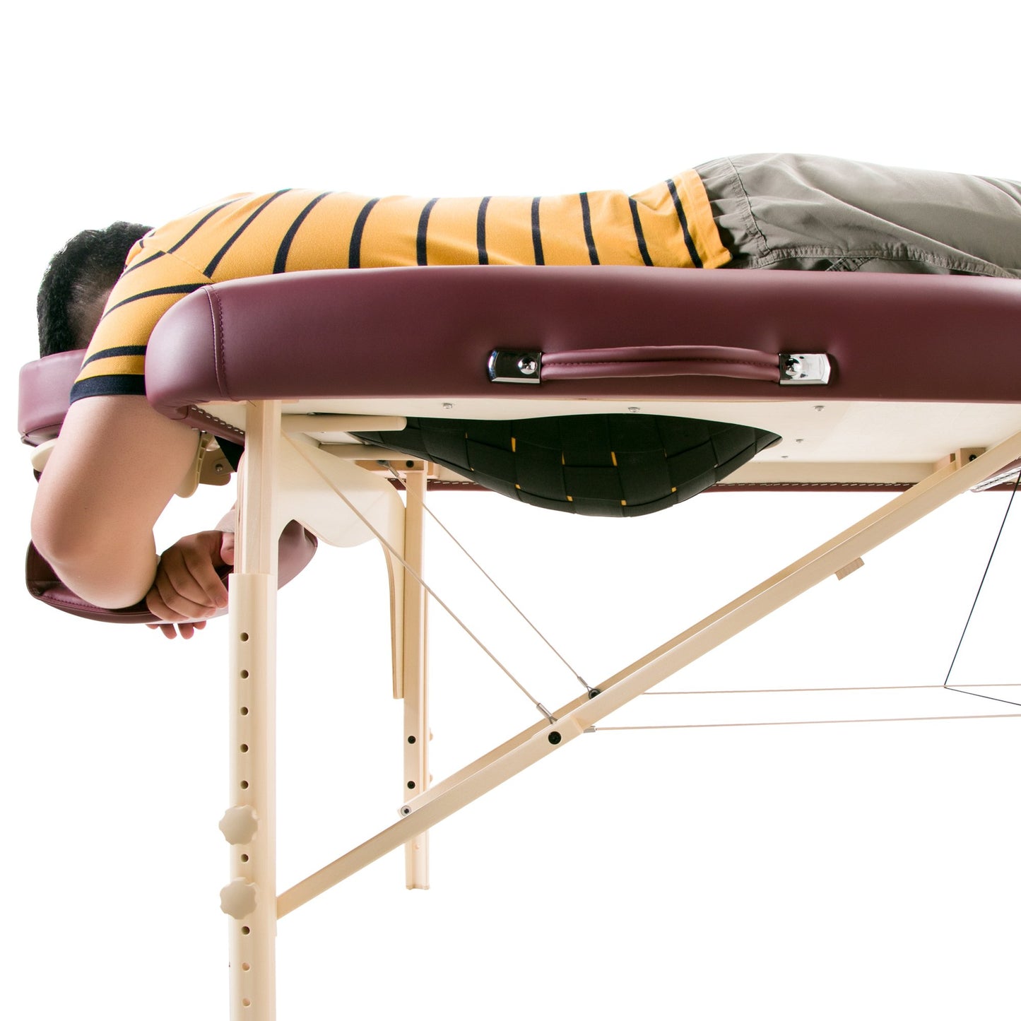 Master Massage 30'' Eva Portable Pregnancy Massage Table for Female Clients and Obese Individuals, Spa Salon Facial Bed for Pregnant Women- Multi Functional (Burgundy)