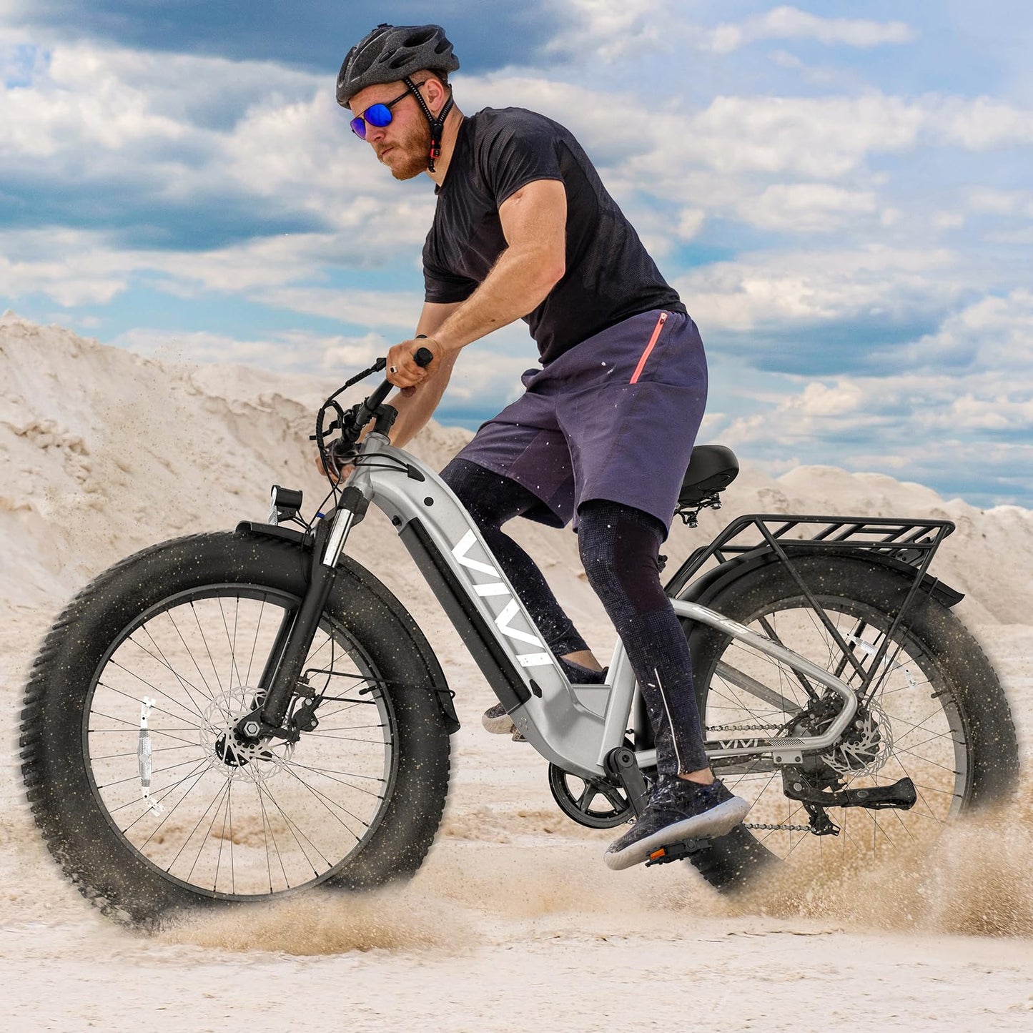Vivi ACE07 Electric Bike for Adults, 26" x 4.0 Fat Tire Ebike, 1500W Peak Motor Electric Bike, 25MPH Ebikes for Adults with 48V 720WH Removable Battery, 7 Speed, SGS Certified to UL2849