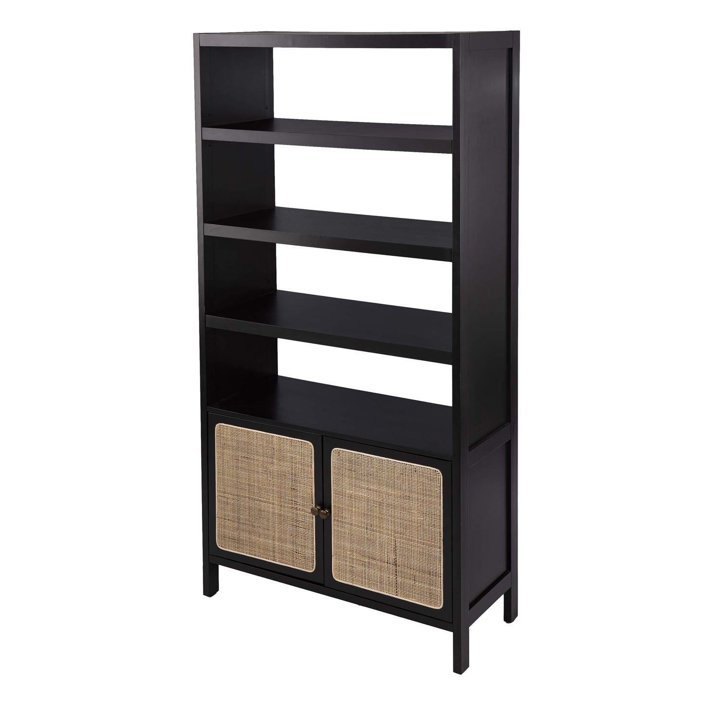 SEI Furniture Carondale Bookcase/Storage Shelf, Black and Gold