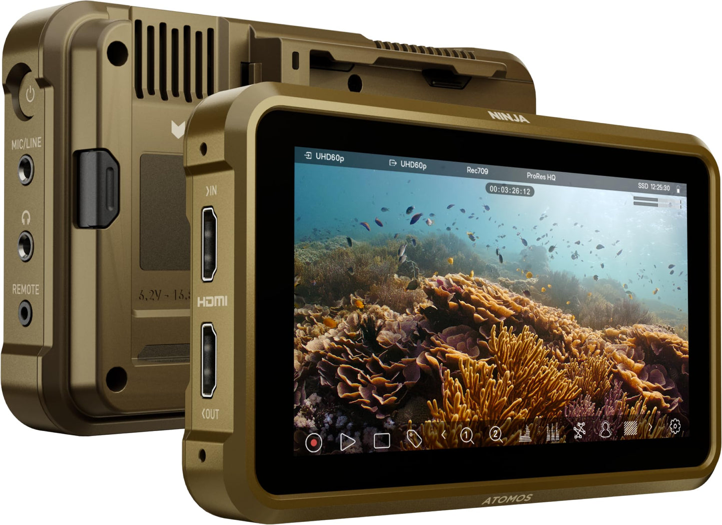 Atomos Ninja 5.2" 4K HDMI Recording Monitor 5" Accessory Kit (Version II) for Select Shinobi and Ninja Monitors, Swivel and Tilt Adjustable Monitor Mount Bundle Set