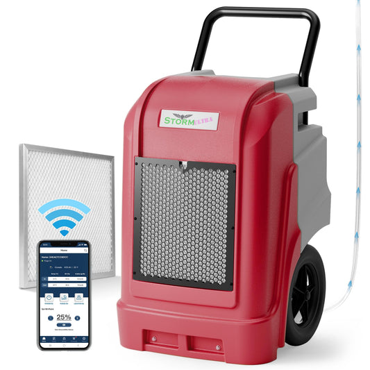 ALORAIR 190 PPD LGR Commercial Dehumidifier with Pump & Drain Hose, Smart APP Control up to 2,600 Sq.Ft Industrial Dehu for Home, Water Damage Restore, Basements, Job Sites, 6 Years Limited Warranty