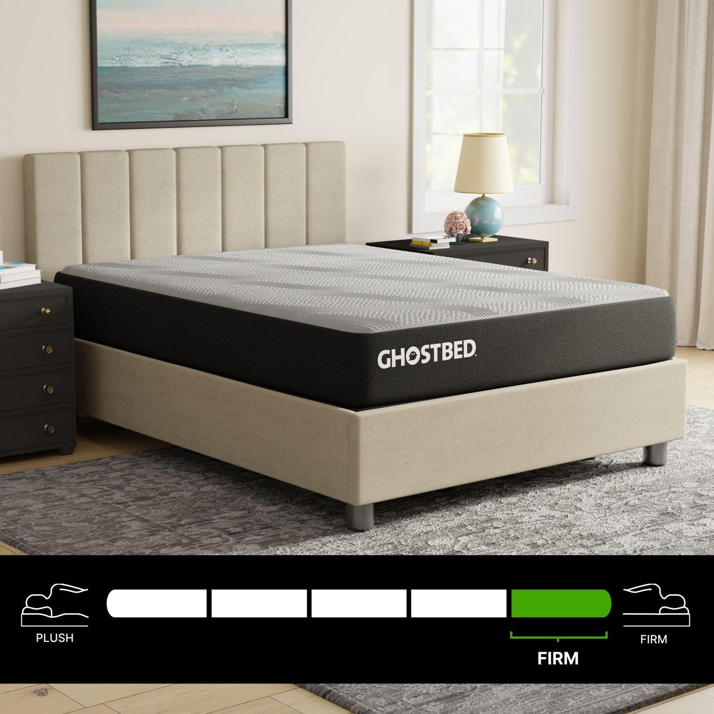 GhostBed Adjustable Bed Frame Power Base with 11" Ultimate Memory Foam Mattress Bundle - Electric Bed Base with Lumbar Support - Zero Gravity and Massage Settings - Queen