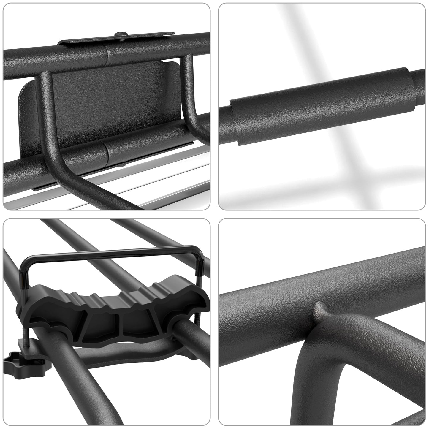 AKHAL-TEKE Roof Rack Basket, Upgraded 64"x 39"x 4" Roof Rack Cargo Carrier with 3' X 4' Super Duty Bungee Cargo Net, 2 pcs Ratchet Strap Fits for SUV Truck Cars