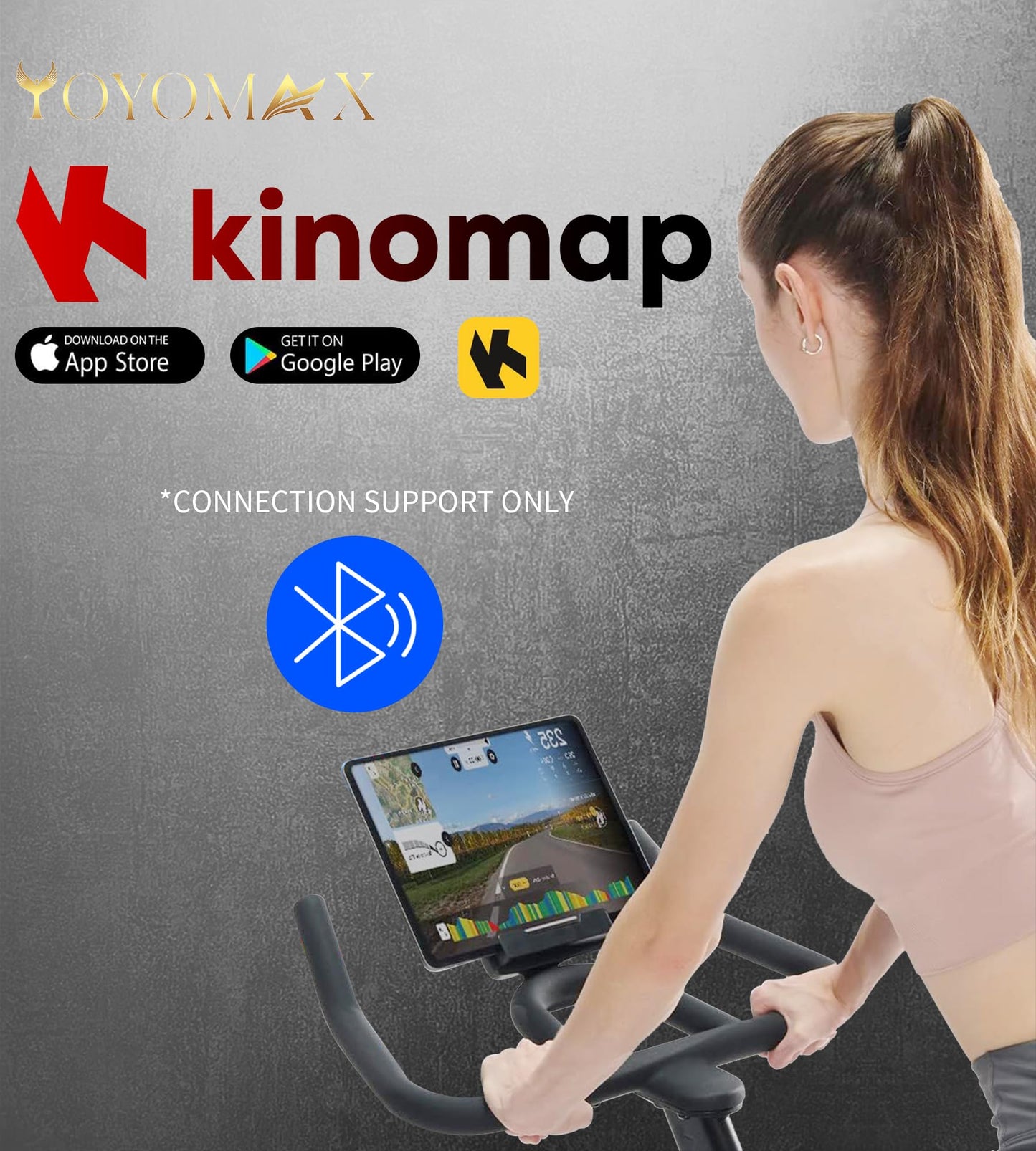 yoyomax Exercise Bike, Indoor Cycling Bike/Magnetic Stationary Bike - Fitness Stationary Bicycle Machine with Comfortable Seat Cushion & Digital Display with Pulse
