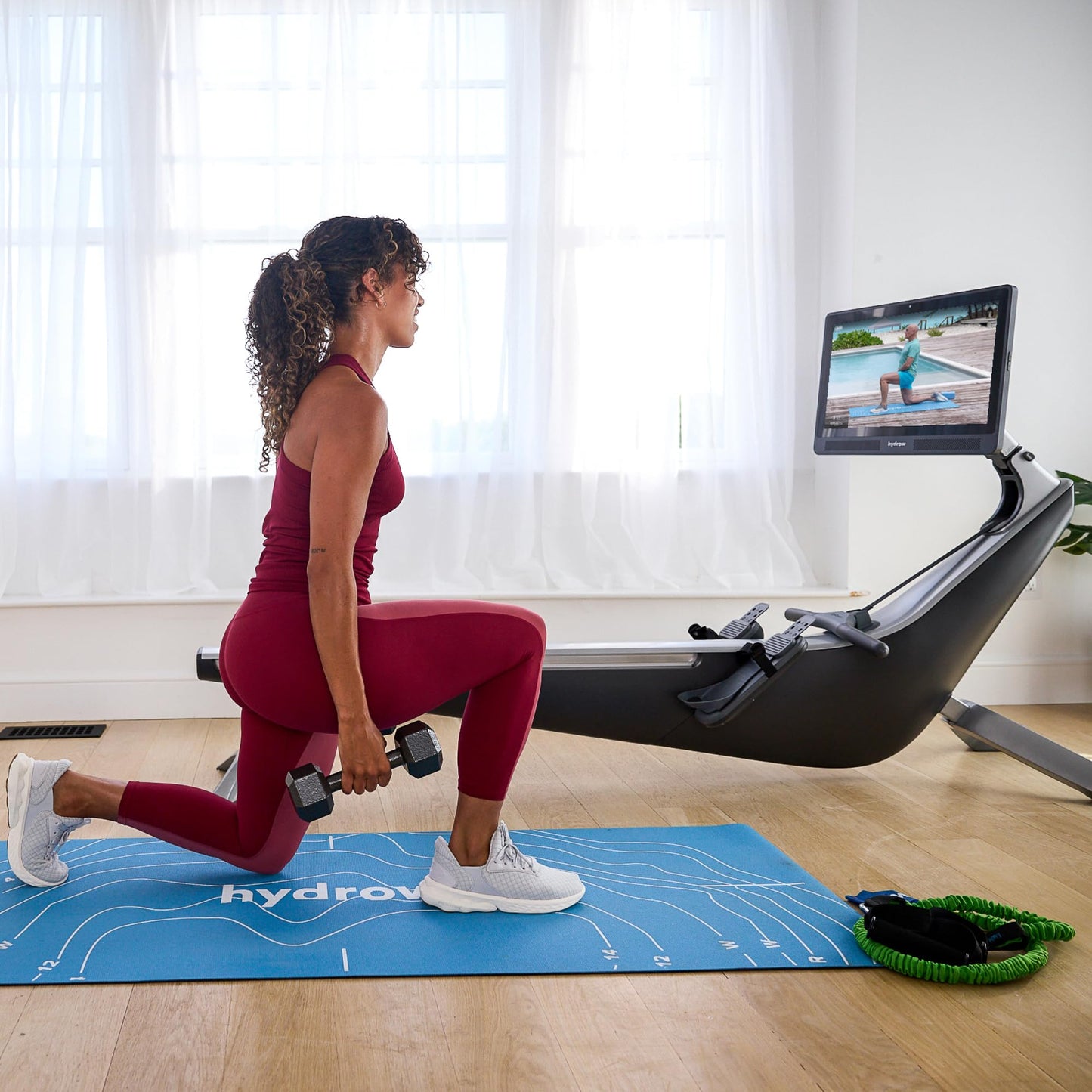Hydrow Origin Rowing Machine for Home with Immersive 22'' Rotating HD Touchscreen - Live Row Machine Home Workout, Magnetic Drag Technology, 375lb Weight Capacity Rower - 30-Day Trial & Year Warranty
