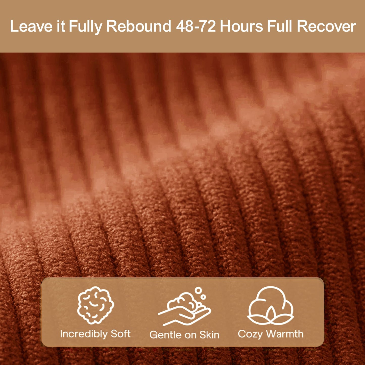 Convertible Futon Sofa Bed, 2 Seater Corduroy Floor Queen Size Bed Foldable Sleeper Lounge Boneless Loveseat Couch with 2 Throw Pillows for Living Room Bedroom Guest Room(Orange, 53.15"Double Sofa)