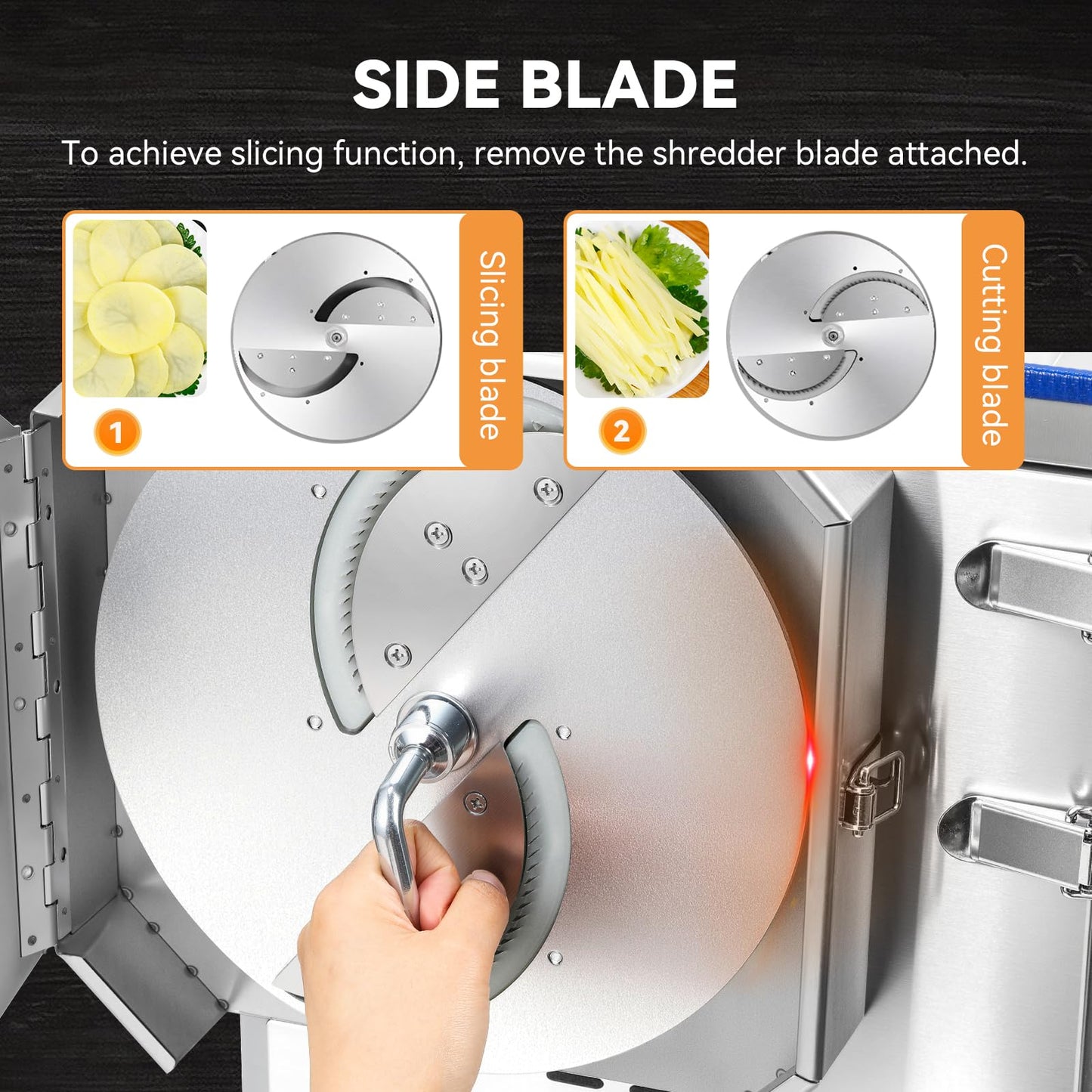 Newhai 2 in 1 Commercial Meat Cutter Machine, 3.5mm Electric Meat Slicer, Food Vegetable Slicer Shredder, 850W 110volt for Home Kitchen Small Restaurant (3.5mm)